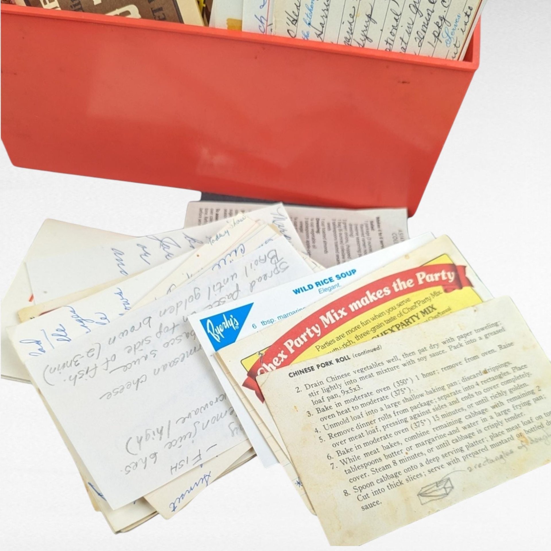 Vintage 1970s Betty Crocker Recipe Box, Retro Recipe Collection, Handwritten Recipes, Magazine Clippings, Cookbook Nostalgia, Kitchen Decor
