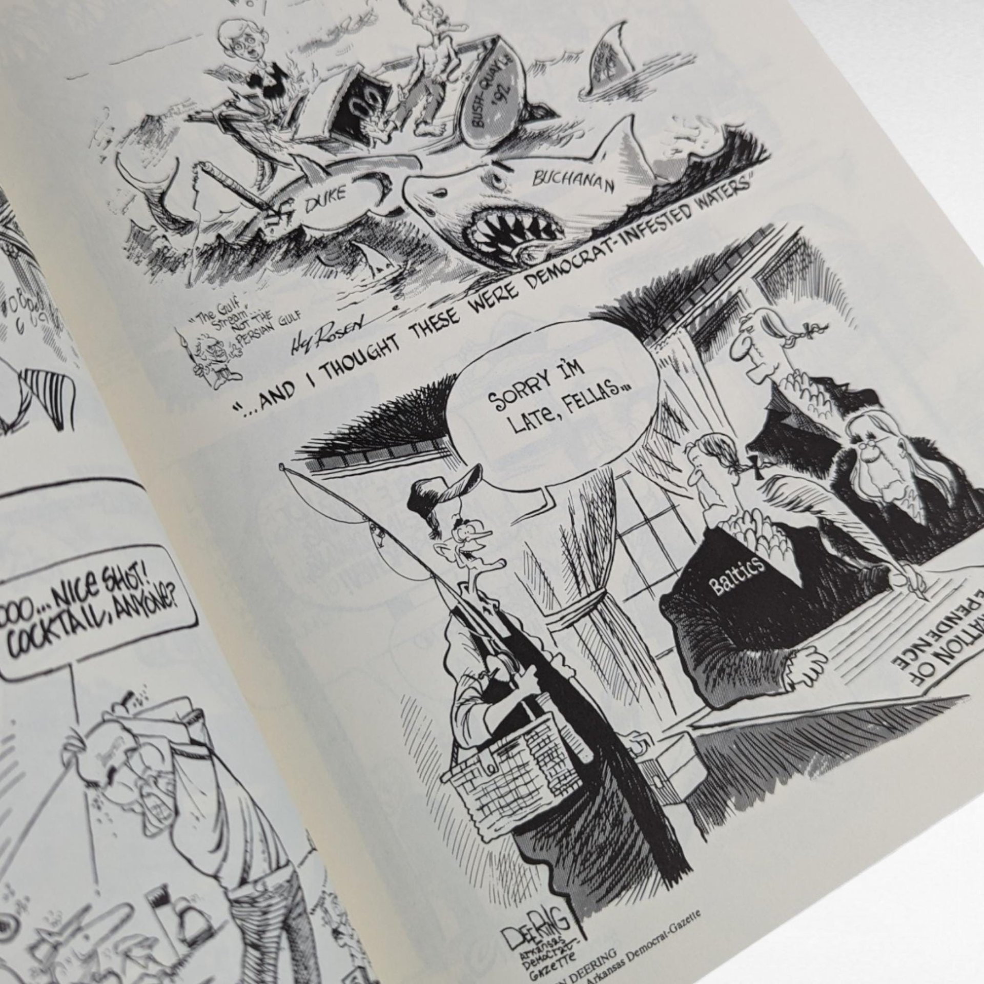 1992 Best Editorial Cartoons of the Year | Charles Brooks | Political Cartoons | Vintage Book | History Buff Gift