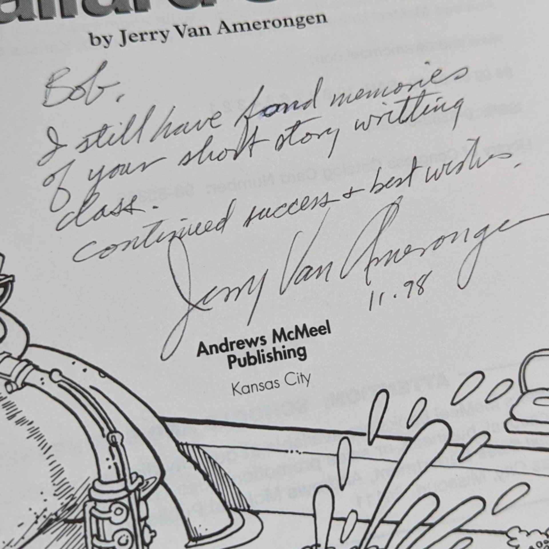 Signed Ballard Street Book 1998, Jerry Van Amerongen Cartoon Book, Humorous Gift, Vintage Comic Book