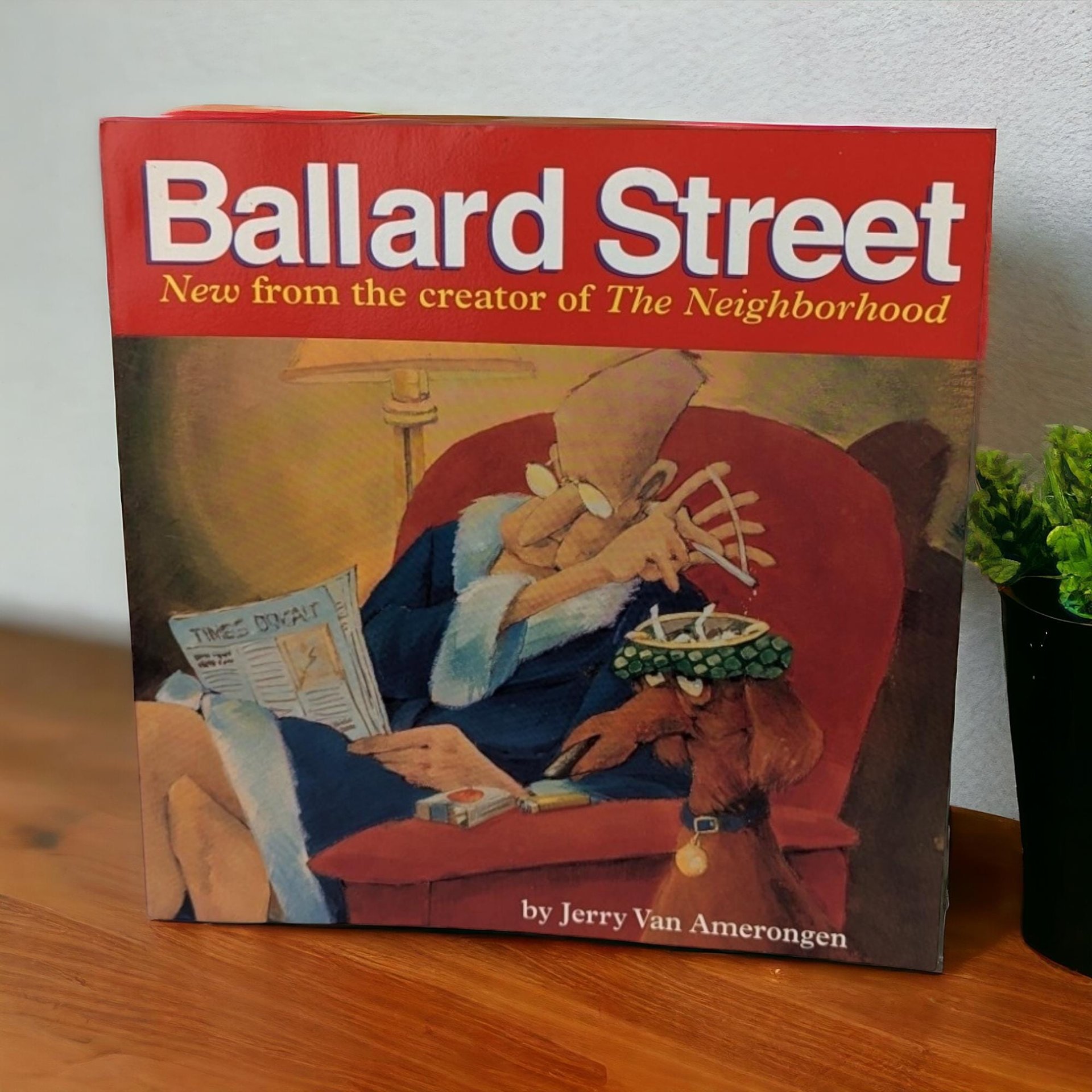 Signed Ballard Street Book 1998, Jerry Van Amerongen Cartoon Book, Humorous Gift, Vintage Comic Book