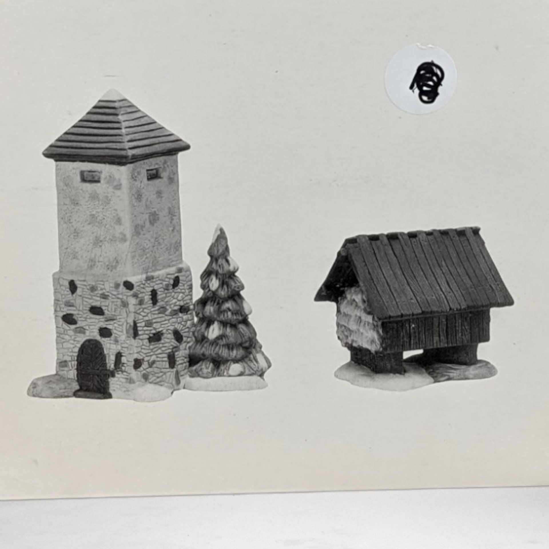 Vintage Dept 56 Silo & Hayshed - Heritage Village Collection #5950-1 - Porcelain Christmas Village - Winter Scene