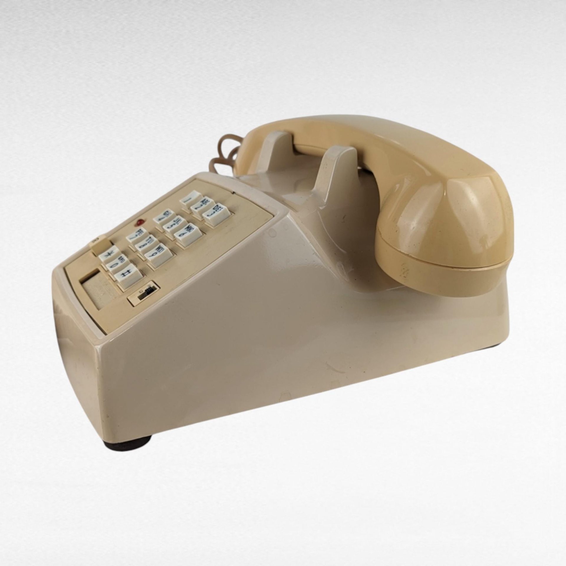Vintage AT&T Push Button Telephone - Beige Landline Phone - 1990s Phone - Retro Home Decor - Crack on Side - Untested