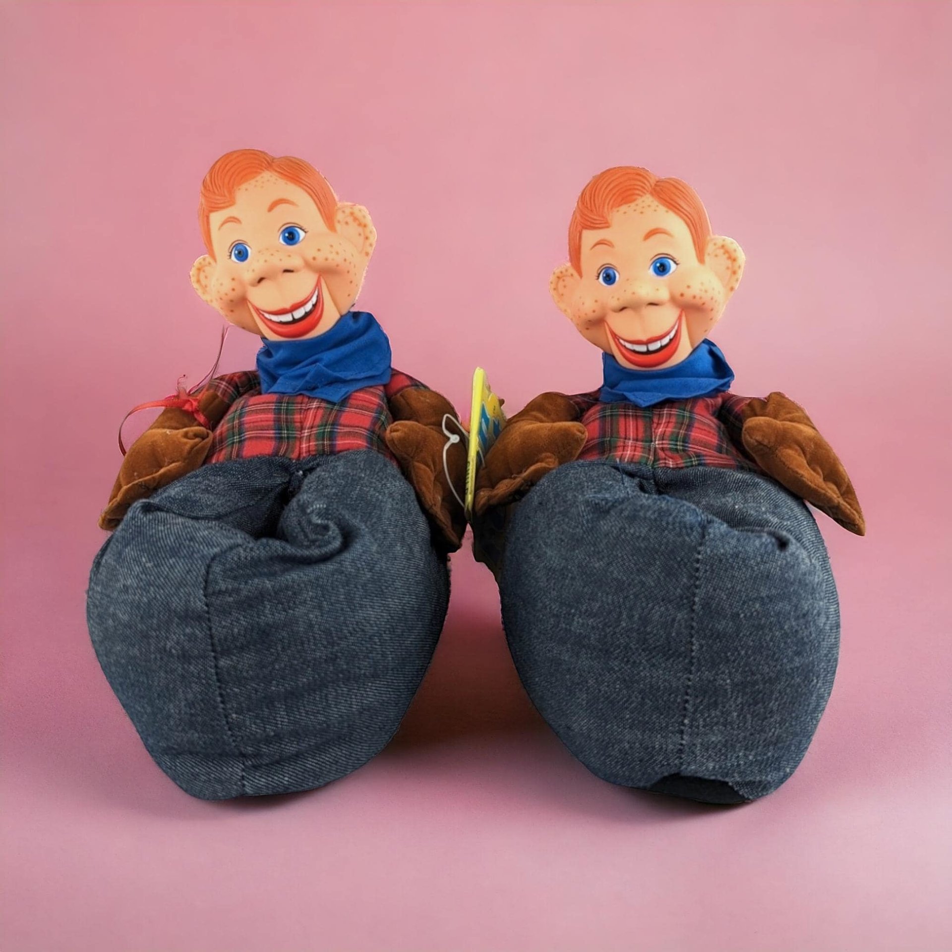 Vintage 1988 Howdy Doody Slippers | Child Size Medium | New with Tags | Collectible Character Slippers