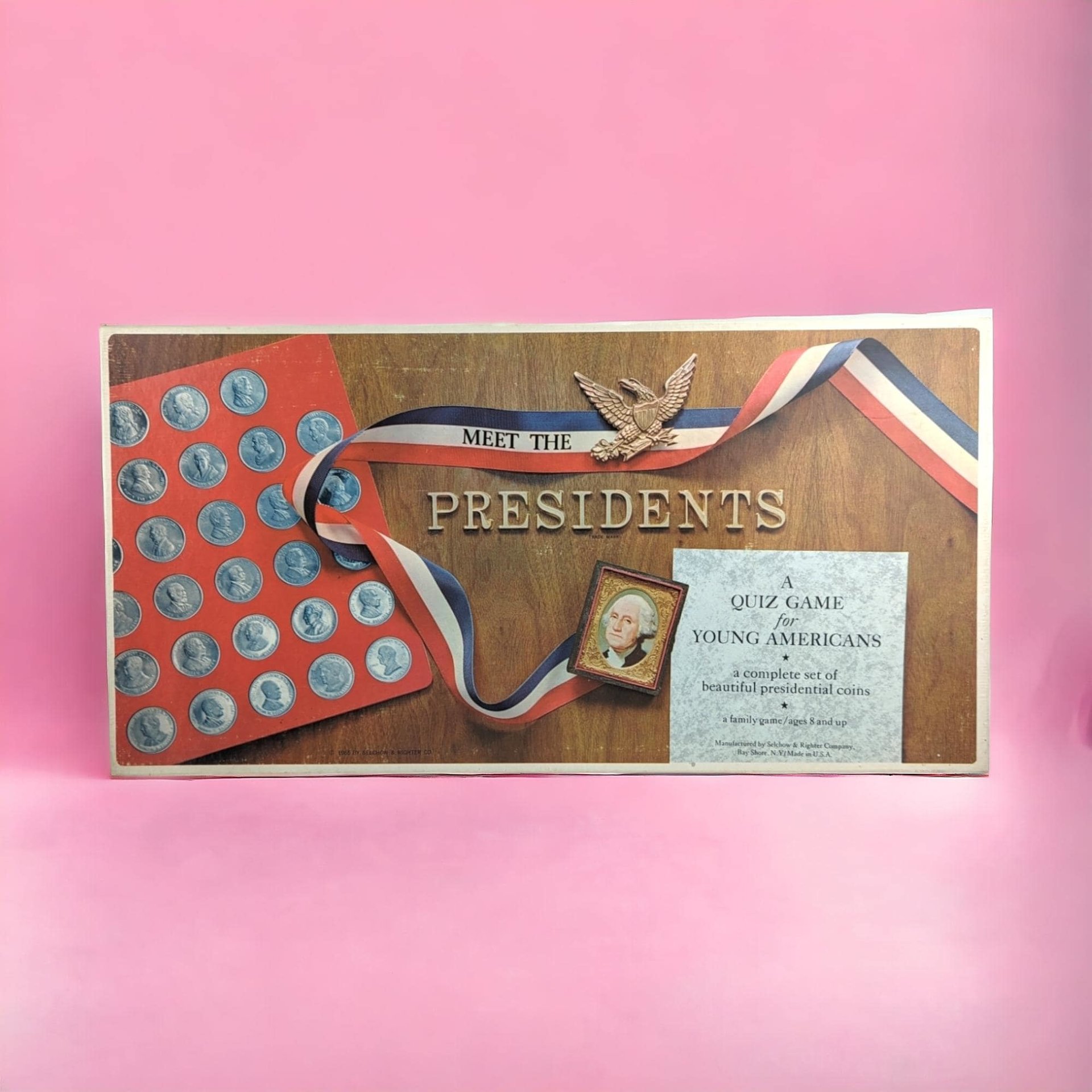 Vintage 1965 Meet the Presidents Quiz Game, Educational Game, History Game, Homeschooling,  Collectible Game