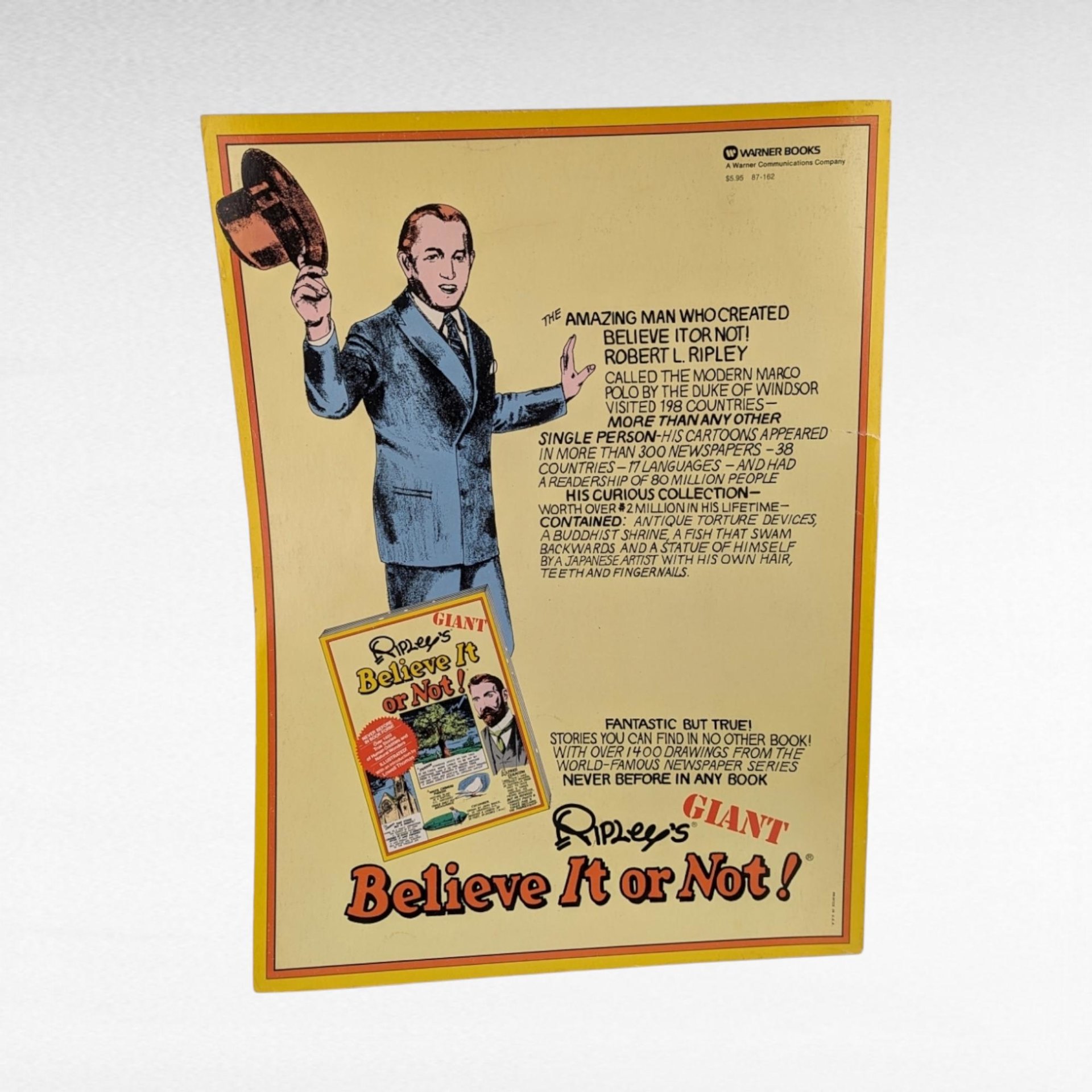 Vintage 1976 Ripley's Believe It Or Not! Giant Softcover Book | Illustrated | Oddities & Wonders | Lowell Thomas Introduction