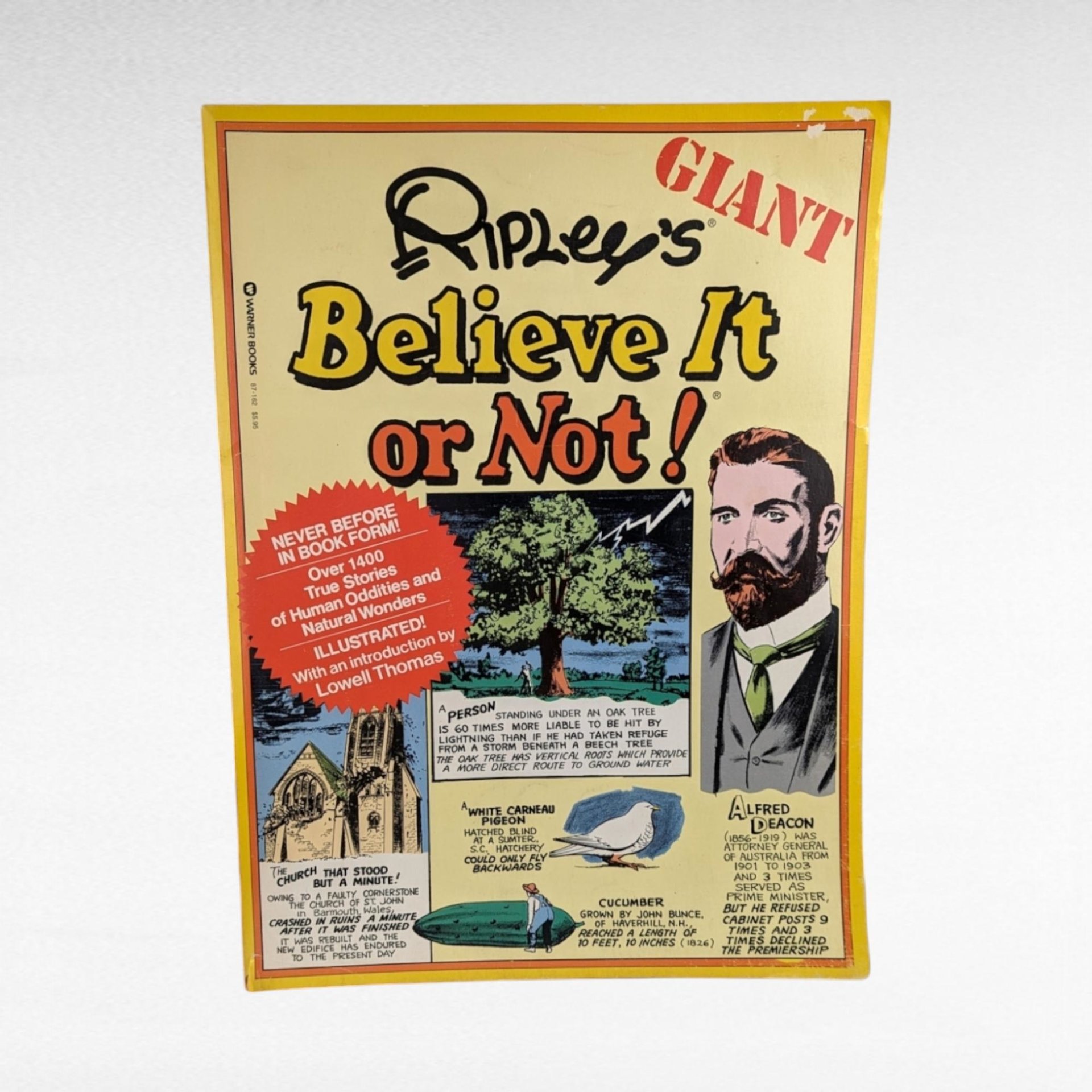 Vintage 1976 Ripley's Believe It Or Not! Giant Softcover Book | Illustrated | Oddities & Wonders | Lowell Thomas Introduction