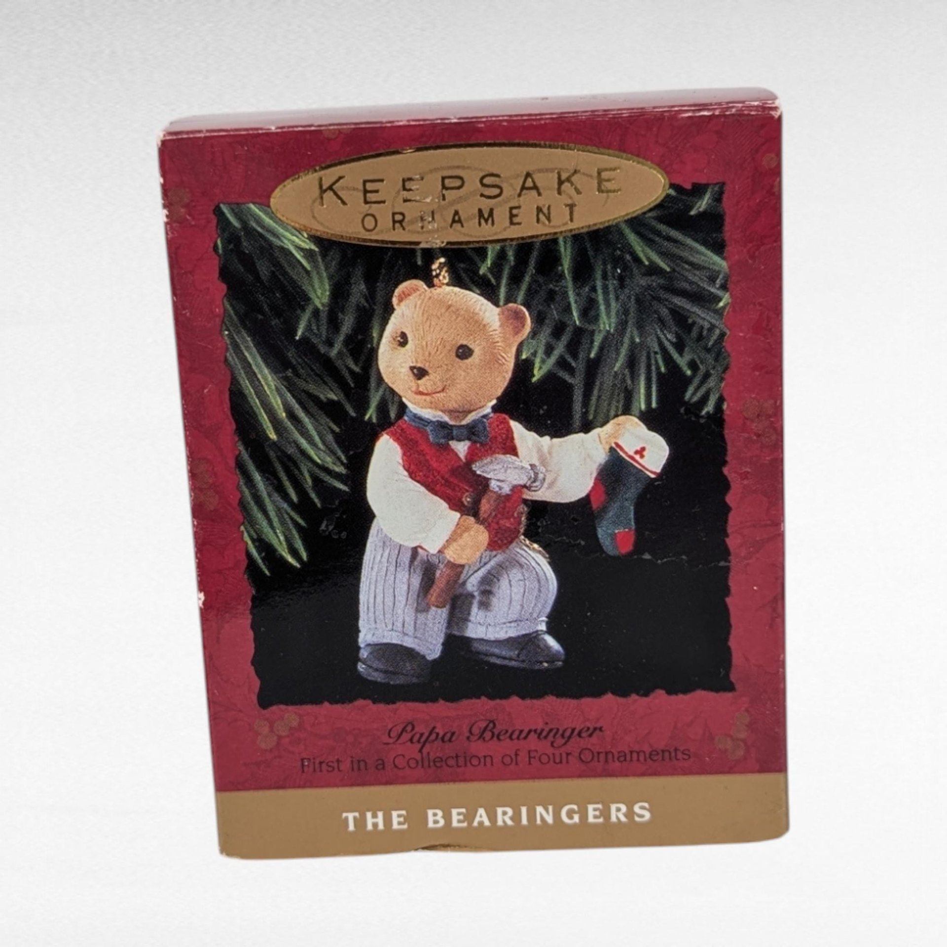 Vintage Hallmark The Bearingers Ornament Lot - 6 Piece Set with Boxes - Collectible Christmas Ornaments