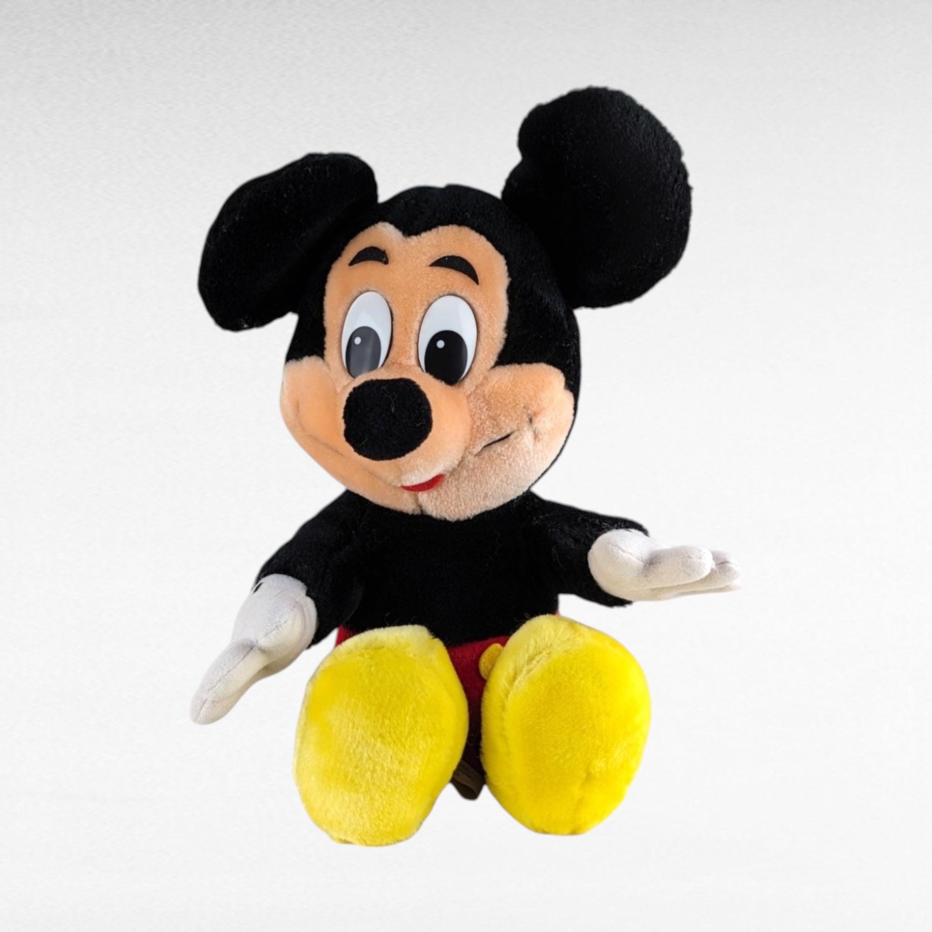 Vintage Mickey Mouse Plush, 12" Plush Toy, Disney Plush, Collectible Toy, Retro Mickey Mouse