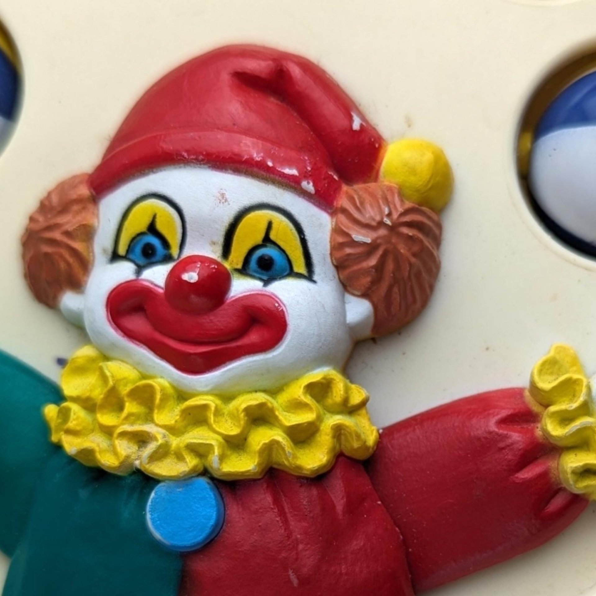 Vintage Clown Musical Pull Toy, Baby Toy, Toddler Toy, Clown Toy, Musical Toy, Developmental Toy