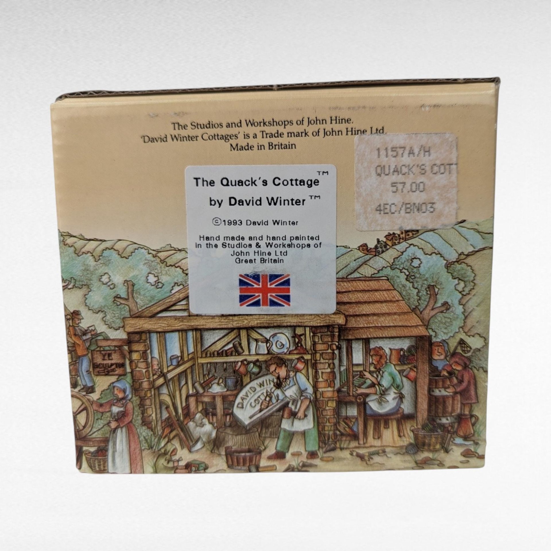 1993 David Winter Cottage "The Quack's Cottage" | with COA and Original Box | Vintage Collectible