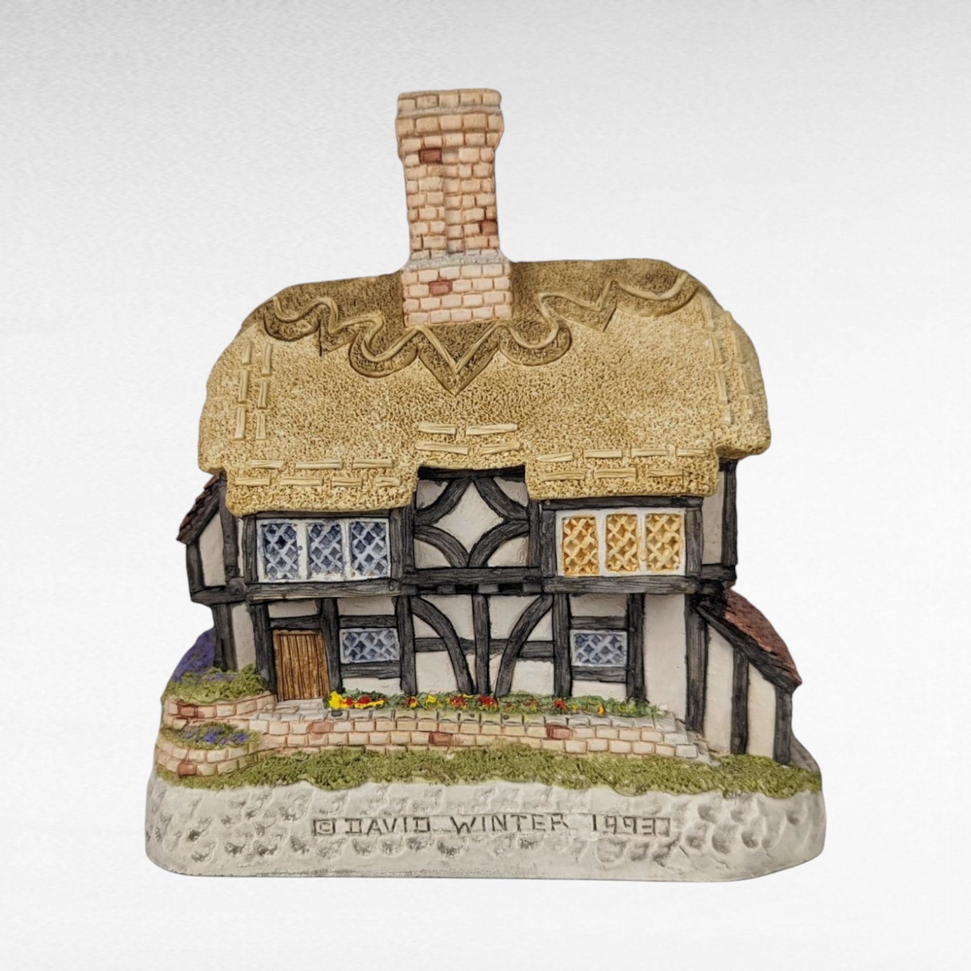 1993 David Winter Cottage "Plum Cottage" | with COA and Original Box | Vintage Collectible