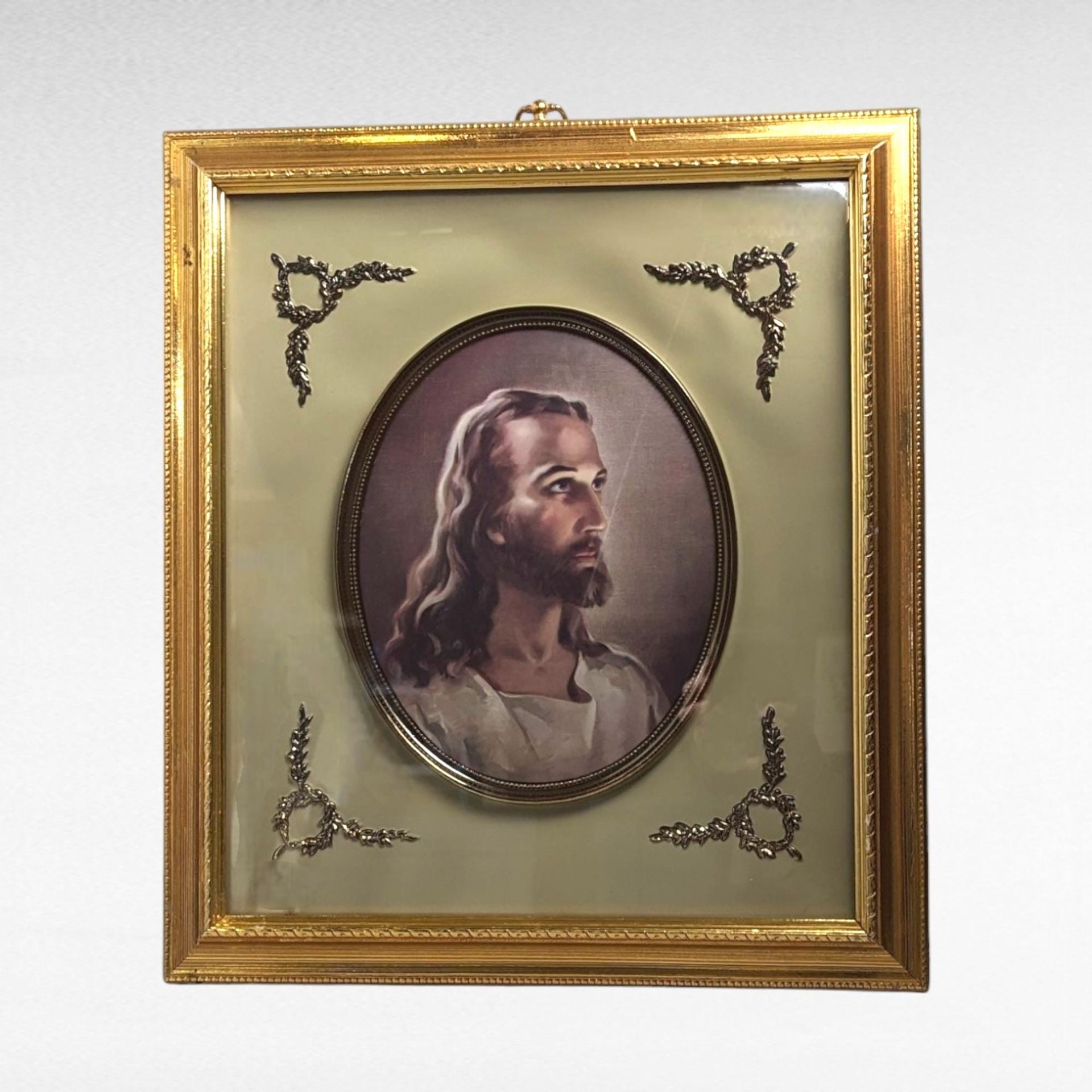 Vintage Turner Head of Christ Framed Picture (19/1/4 x 15 1/4").