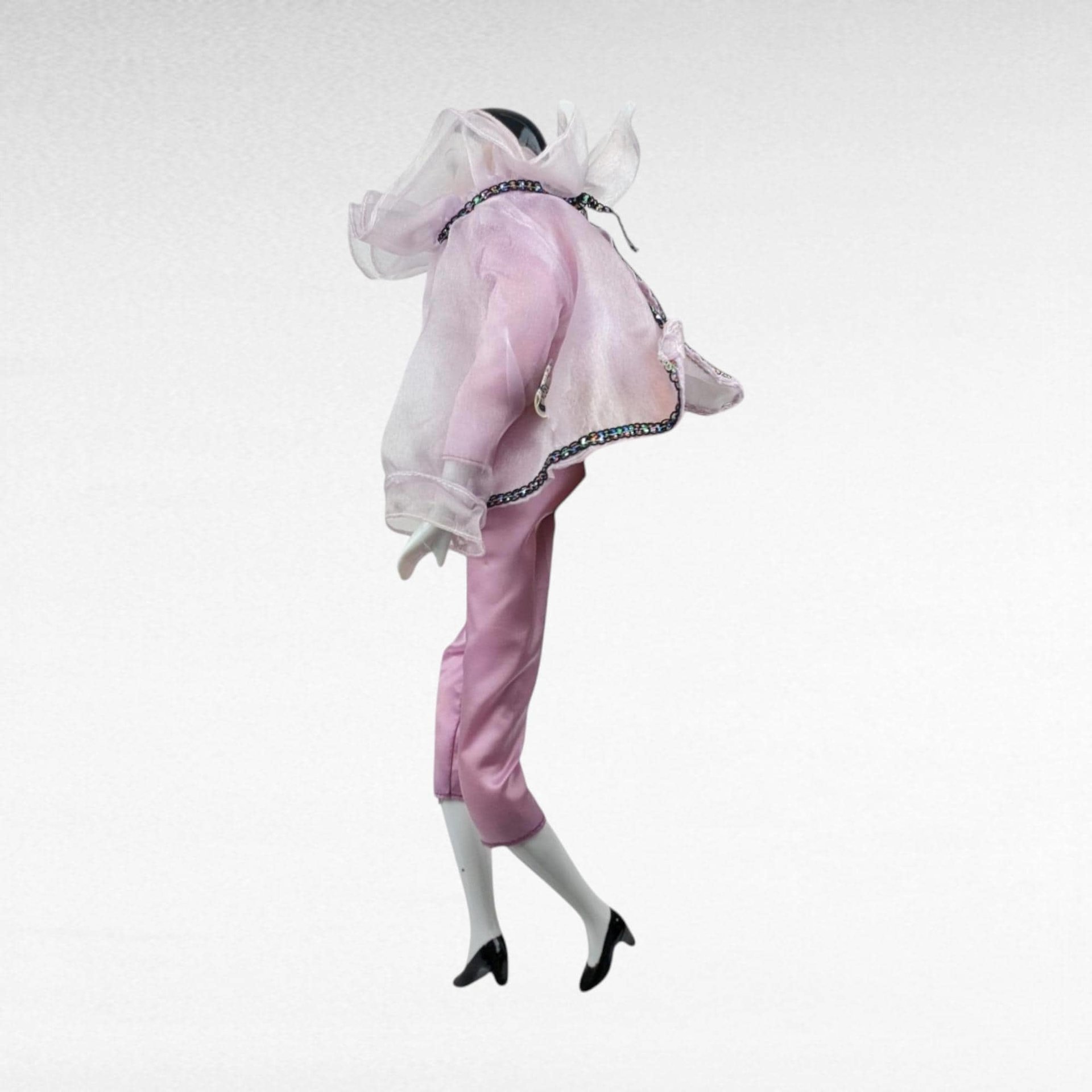 Vintage Pierrot Clown Doll in Pink | Porcelain Clown Doll | Collectible Doll | 16 Inches Tall