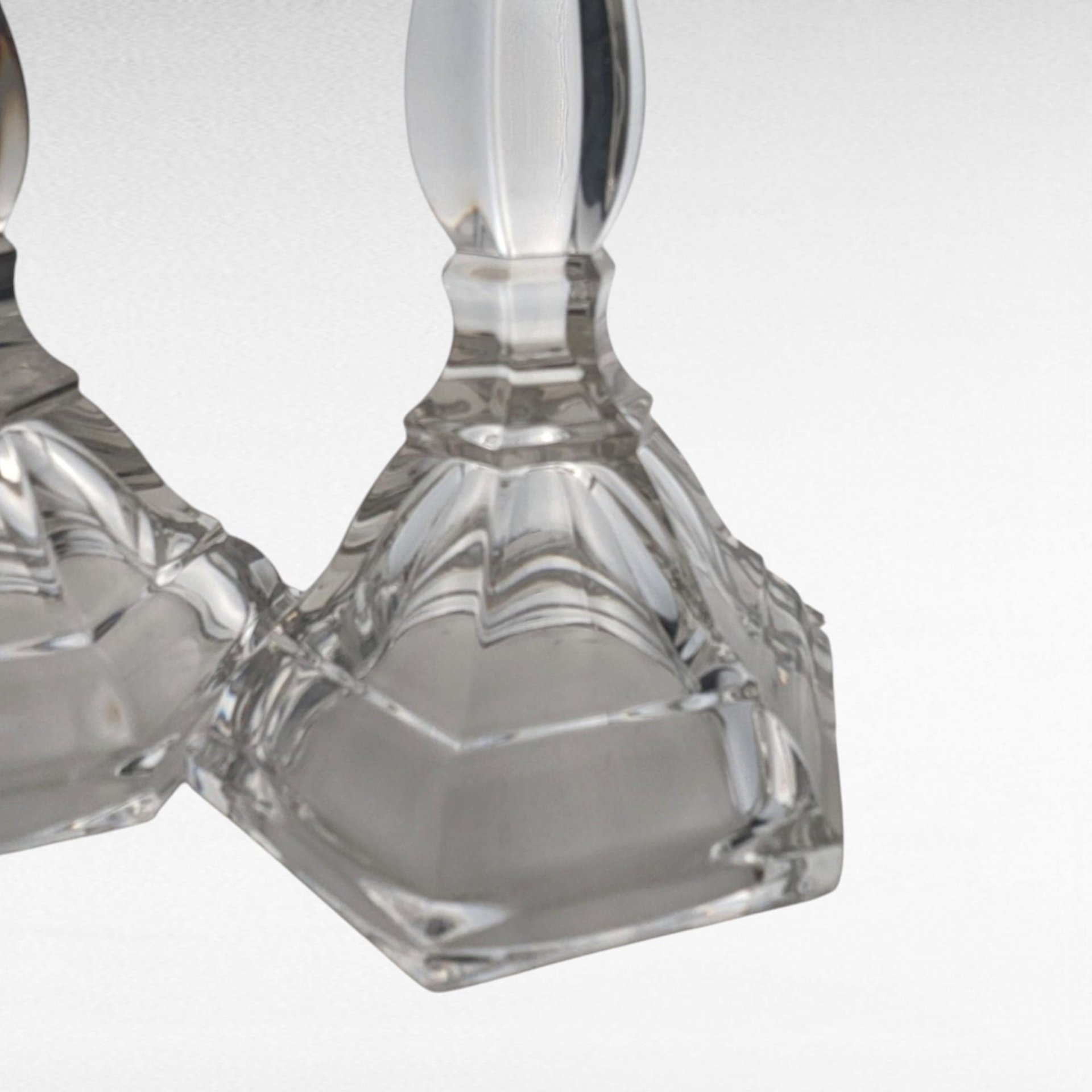 Vintage Tiffany & Co. Crystal Hampton Candlesticks | Pair of Crystal Candle Holders | Elegant Home Decor | Wedding Gift | Anniversary Gift