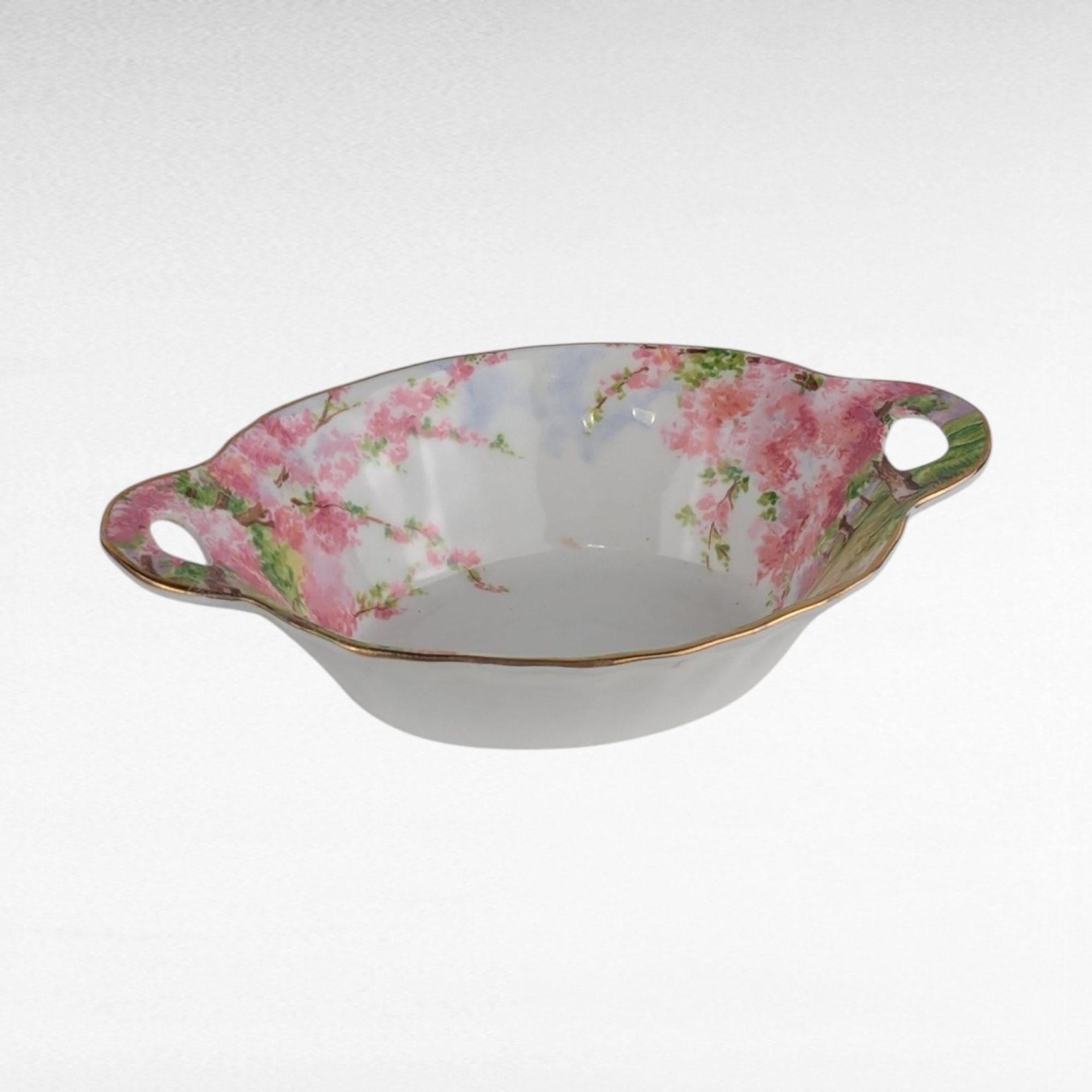 Vintage Royal Albert Blossom Time Square Cake Plate & Sweet Meat Dish | Bone China Serving Set | English Countryside Decor