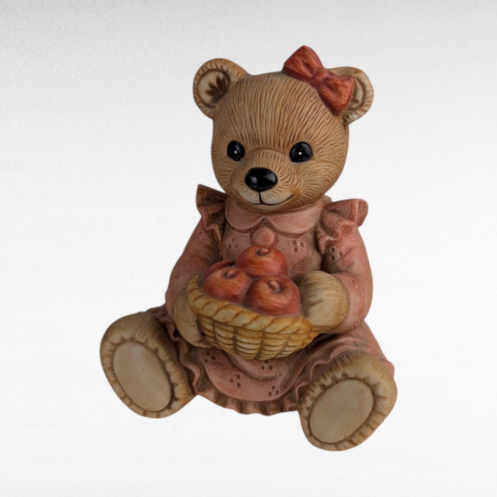 Vintage Bear Figurines, Homco Bear Figurines, Take Me Home Teddy Figurines, Collectible Bear Figurines, Gift for Bear Collector