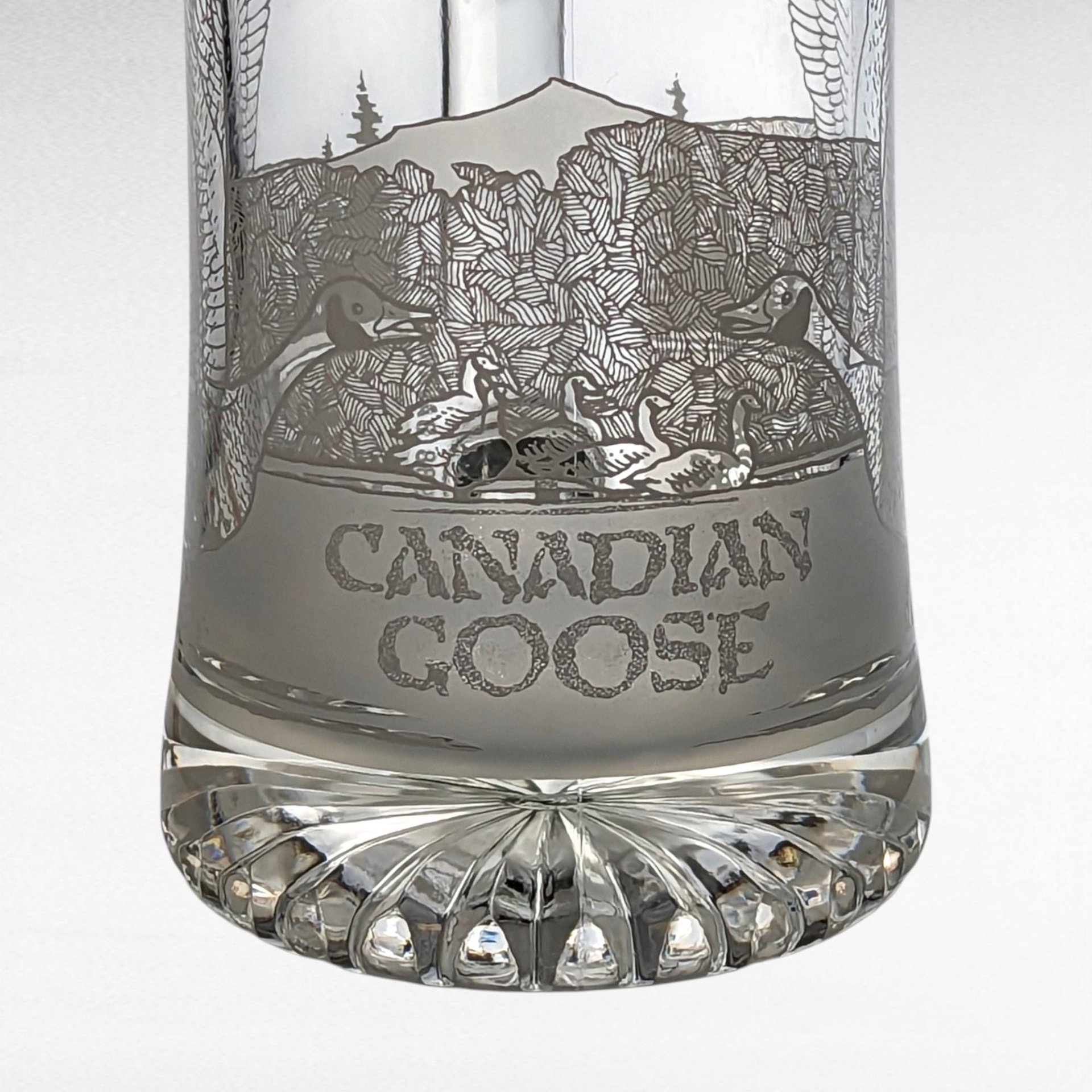 Canadian Goose Glass Beer Stein, Etched Goose Stein, Collectible Stein, Gift for Beer Lover, Nature-Themed Drinkware