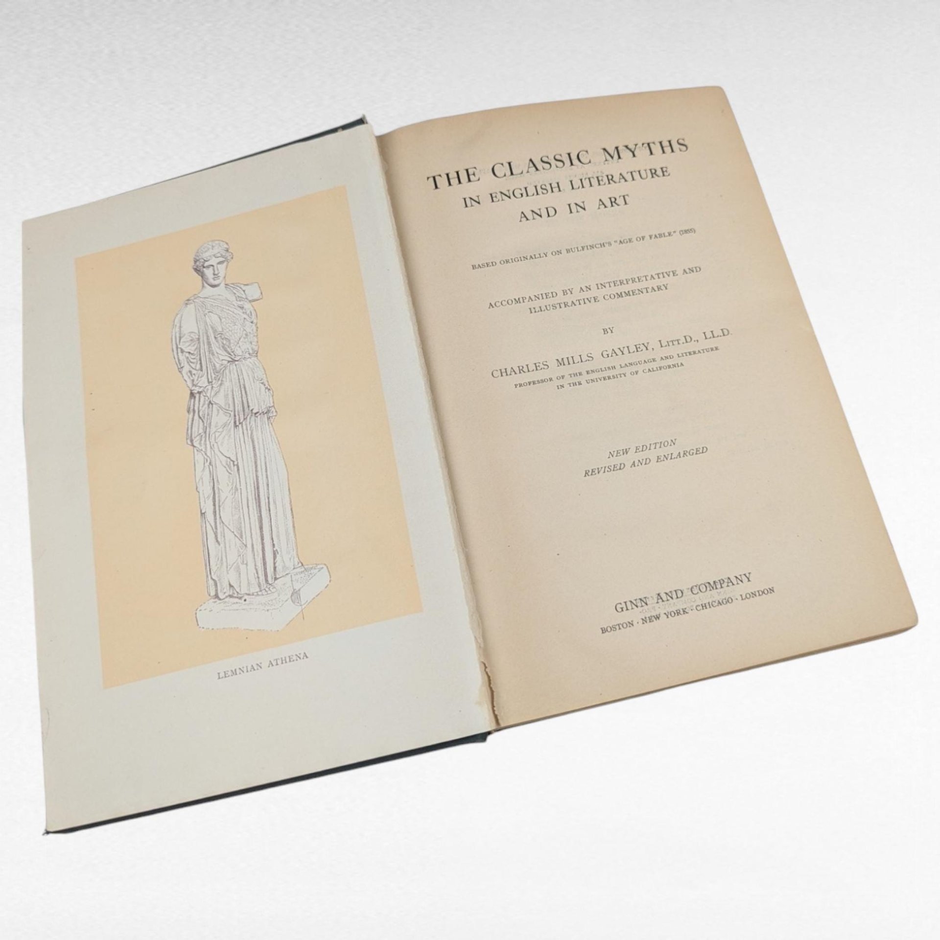 1911 Antique Mythology Textbook, Classic Myths in English Literature and Art, Charles Mills Gayley, Based on Bulfinch's Age of Fable
