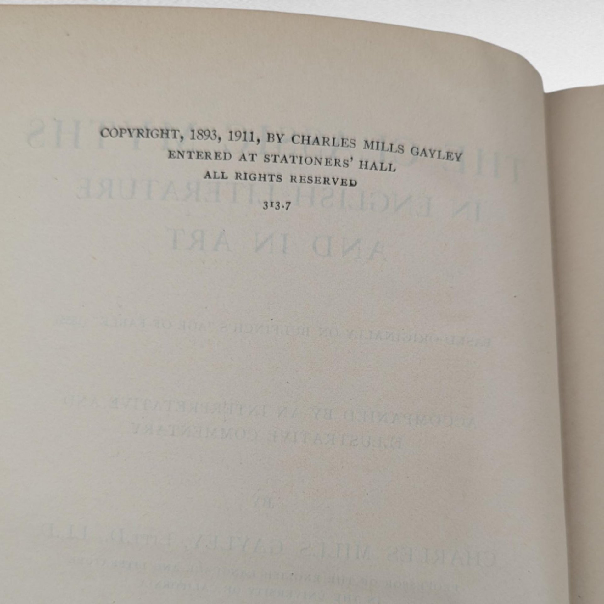 1911 Antique Mythology Textbook, Classic Myths in English Literature and Art, Charles Mills Gayley, Based on Bulfinch's Age of Fable