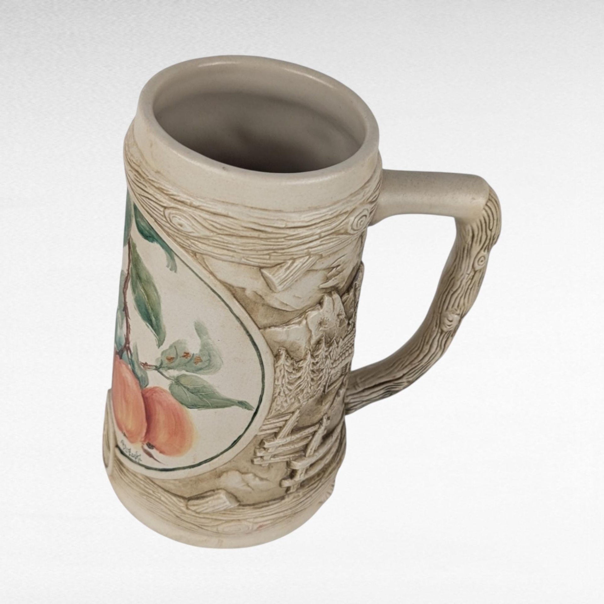 Vintage Ducks Unlimited Ceramic Stein, Cardinal and Peaches Design, Collectible Stein, Bird Lover Gift, Hunting Decor, Man Cave Decor