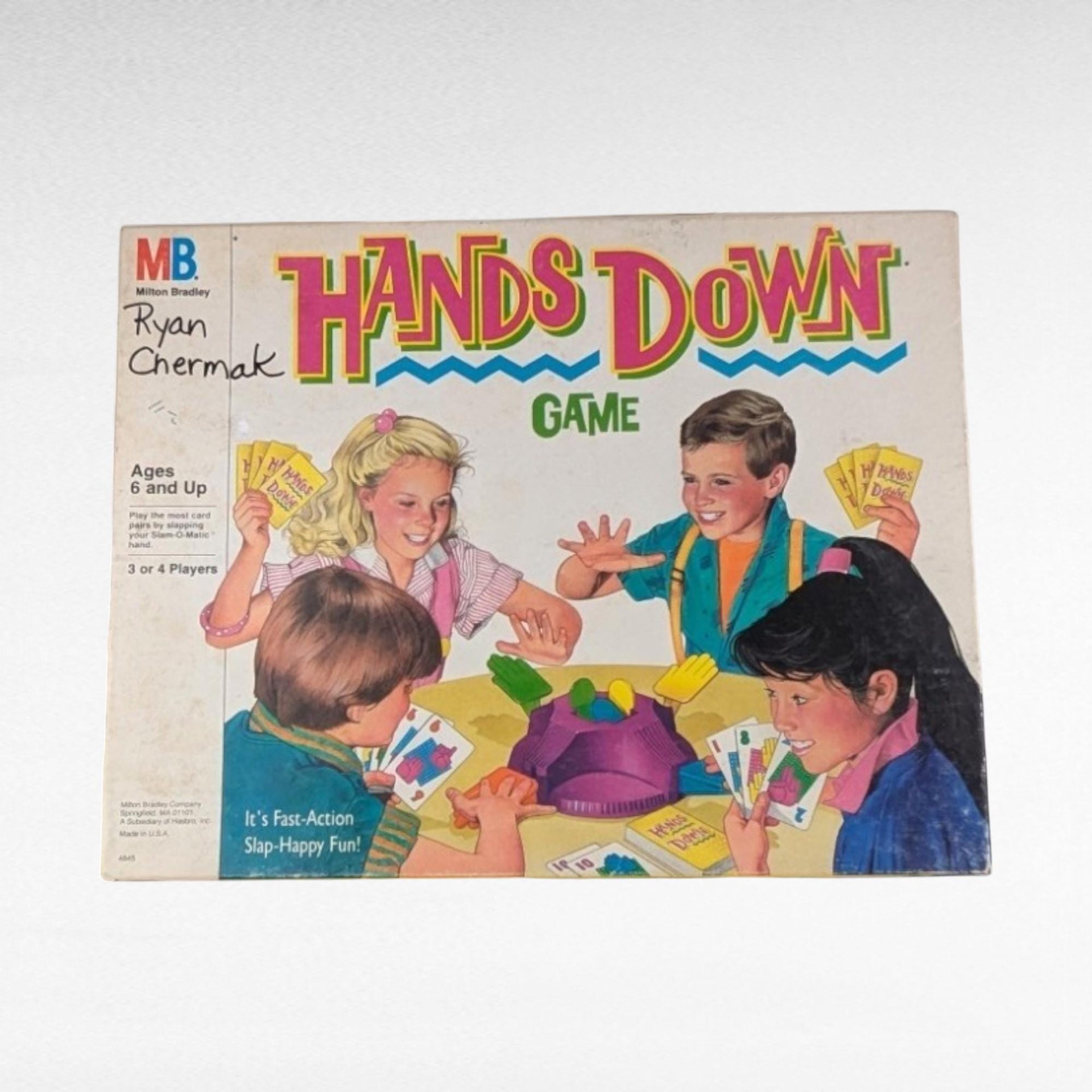 1987 Milton Bradley Hands Down Game, Vintage Board Game, Family Game, Card Game, Collectible Game, Retro Game, Kids Game