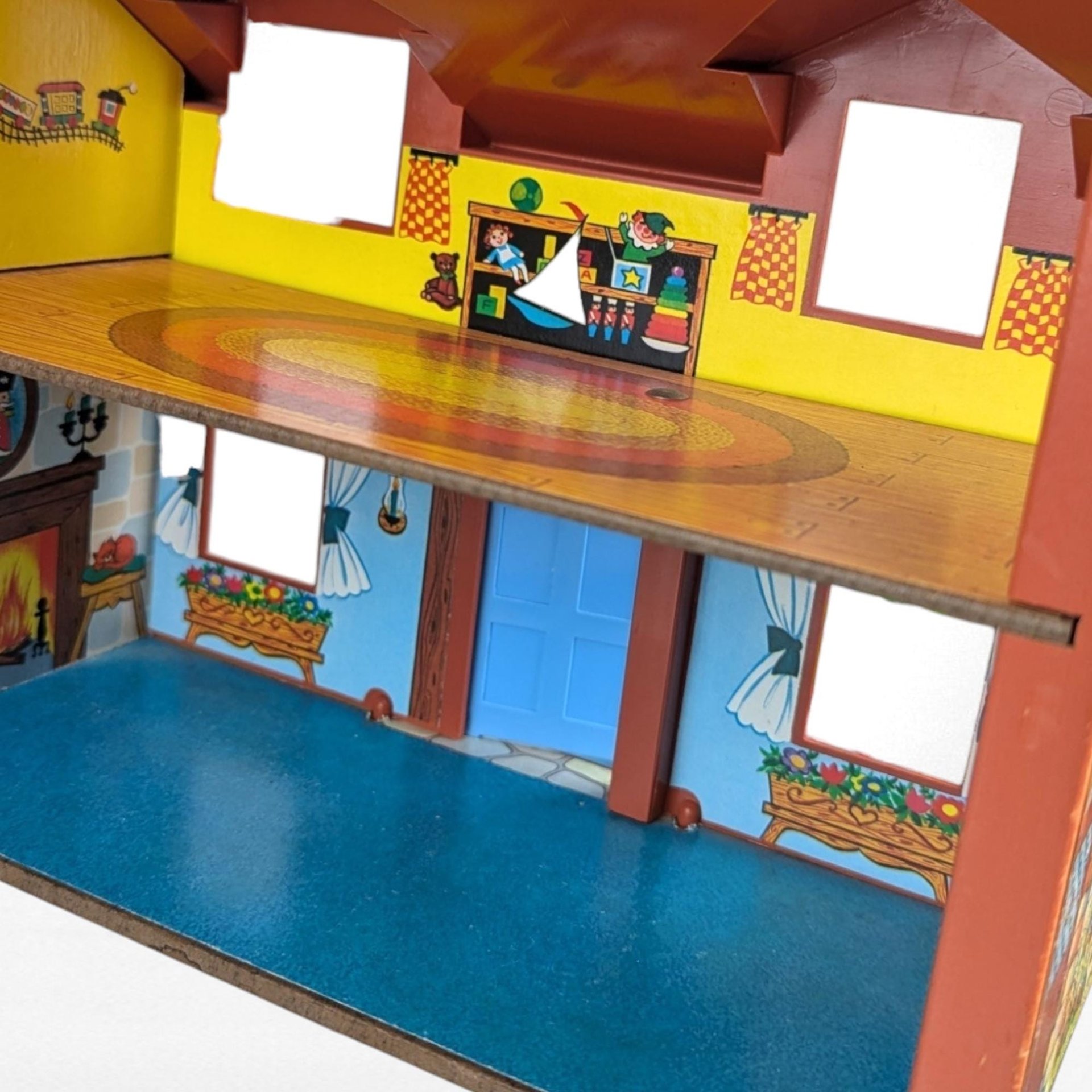 Vintage 1980s Fisher-Price Tudor House 952, Play Family House, Carry-Along House, Preschool Toy, Dollhouse, Collectible Toy