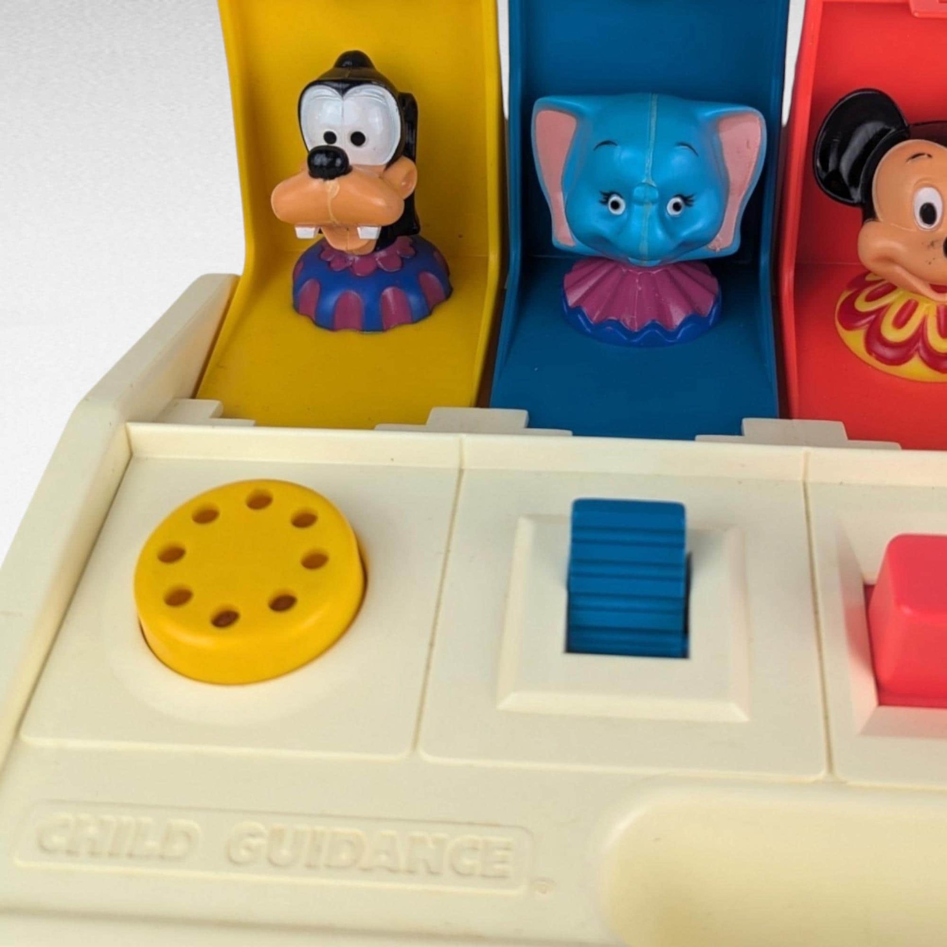 Vintage 1980 Disney Busy Poppin' Pals, Pop-Up Toy, Mickey Mouse, Donald Duck, Goofy, Preschool Toy, Collectible Toy