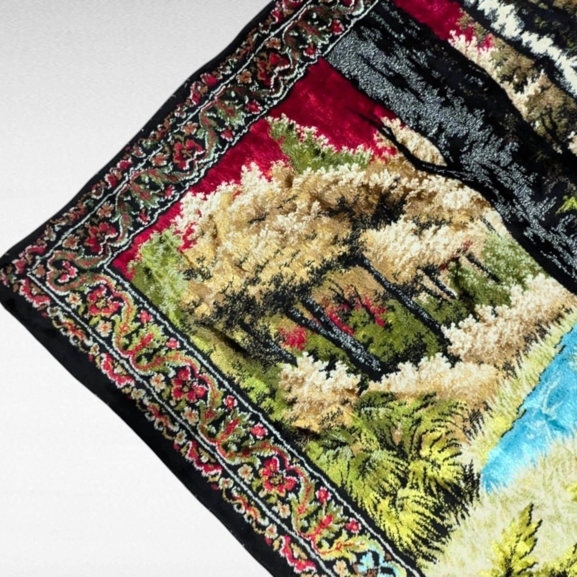 Vintage Tapestry Wall Hanging, Pheasants in Woodland Scene, Bohemian, Large Wall Art, Nature Tapestry