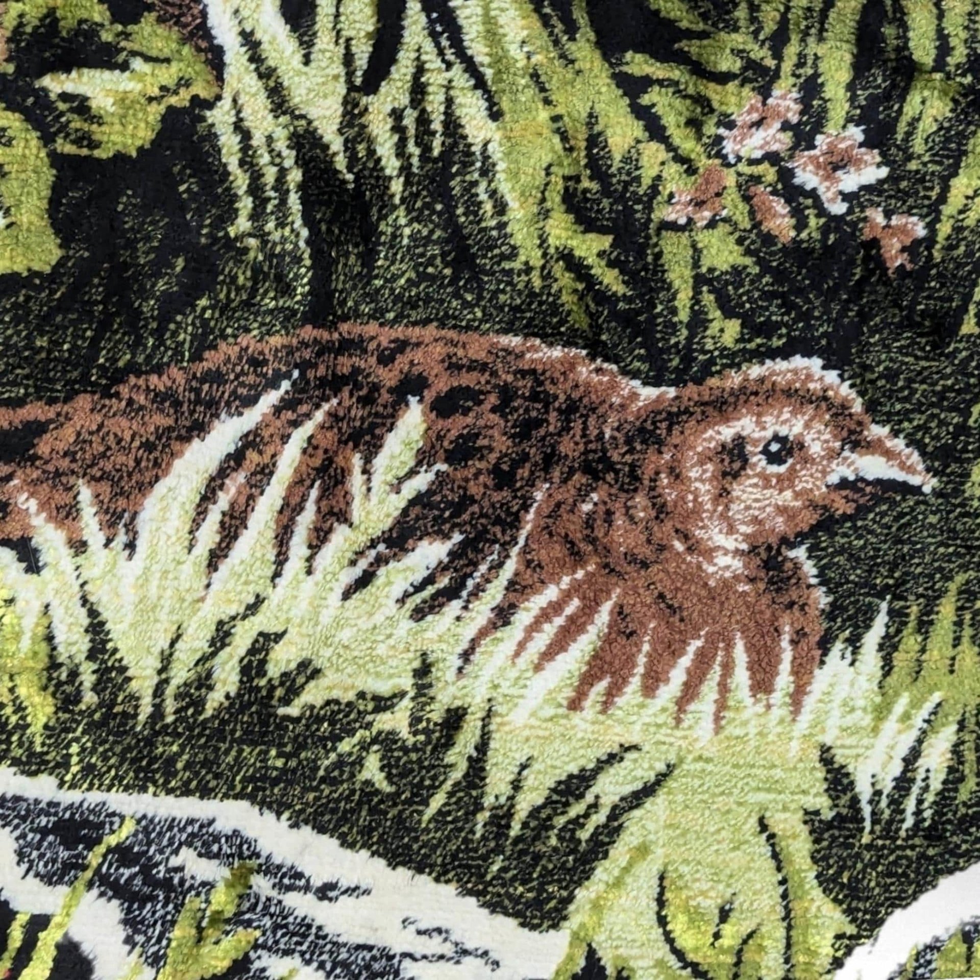 Vintage Tapestry Wall Hanging, Pheasants in Woodland Scene, Bohemian, Large Wall Art, Nature Tapestry