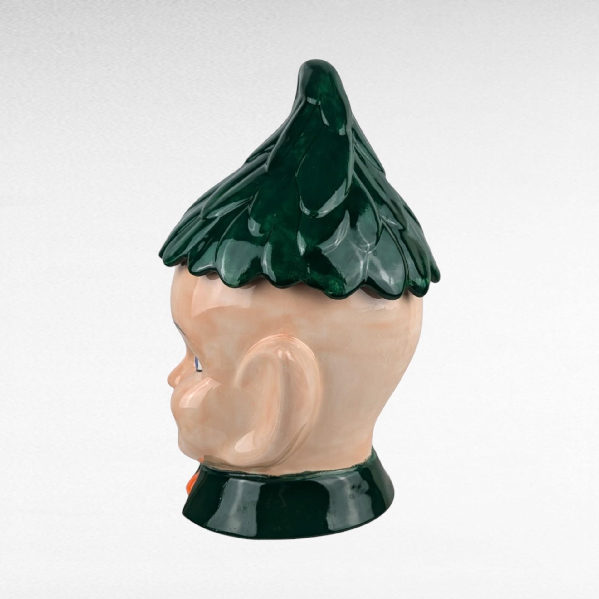 Vintage Pixie Elf Cookie Jar, Ceramic Cookie Jar, Christmas Cookie Jar, Holiday Decor, Kitchen Decor, Retro Elf, Pixie