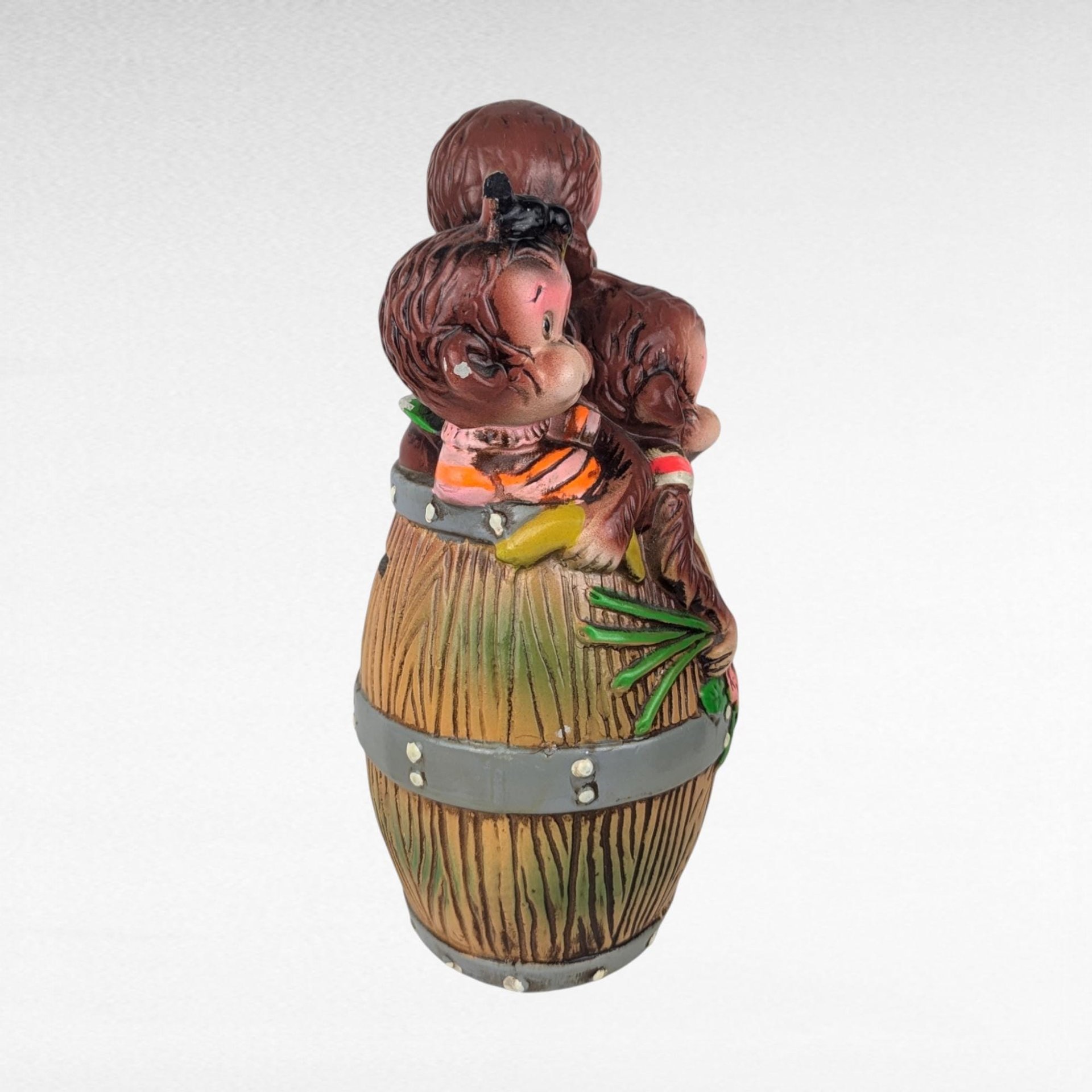Vintage Barrel of Monkeys Ceramic Bank, Monkey Bank, Quirky Bank, Animal Bank, Collectible Bank, Retro Decor