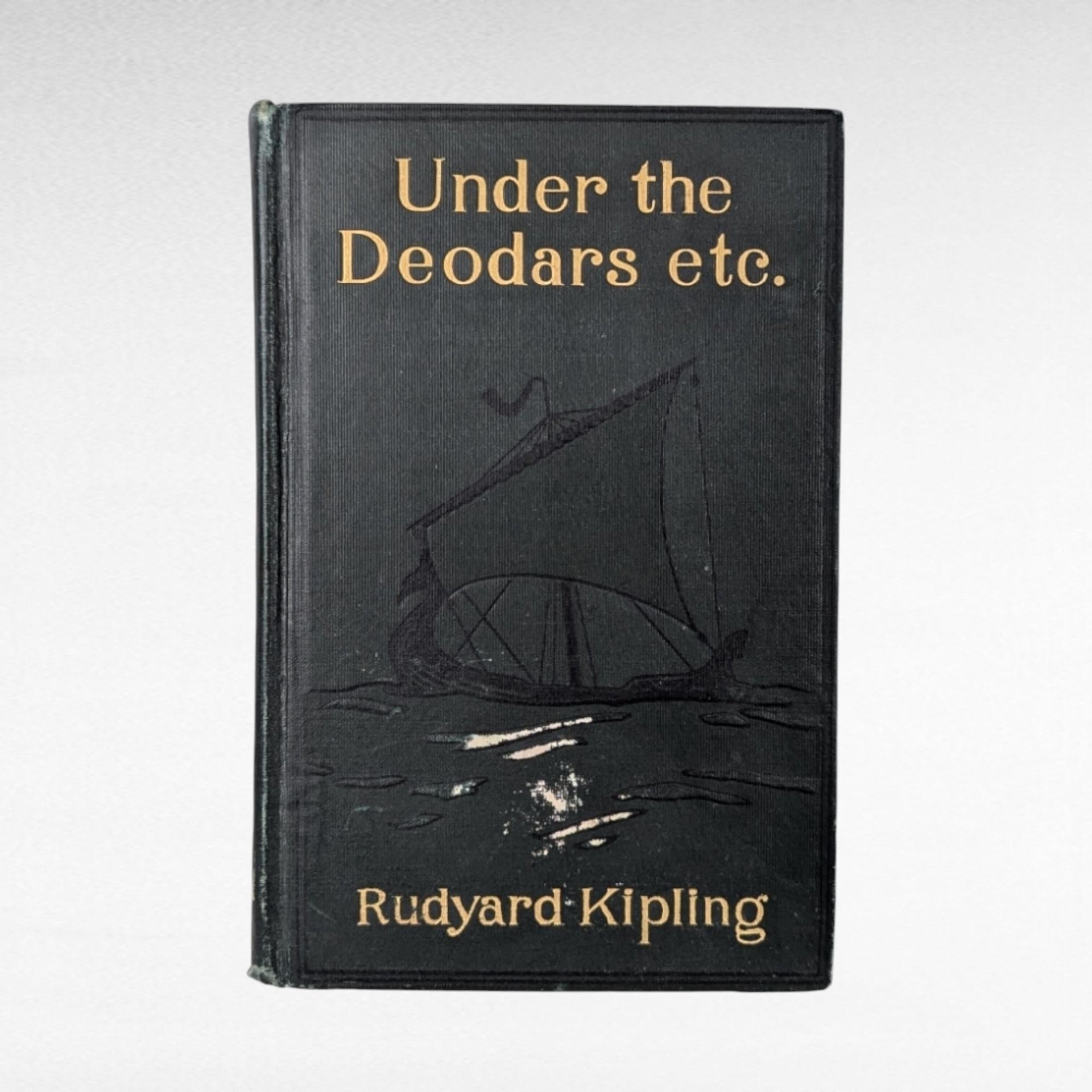 1916 Rudyard Kipling Under the Deodars etc., Antique Hardcover Book, Short Stories, British India, Collectible Book