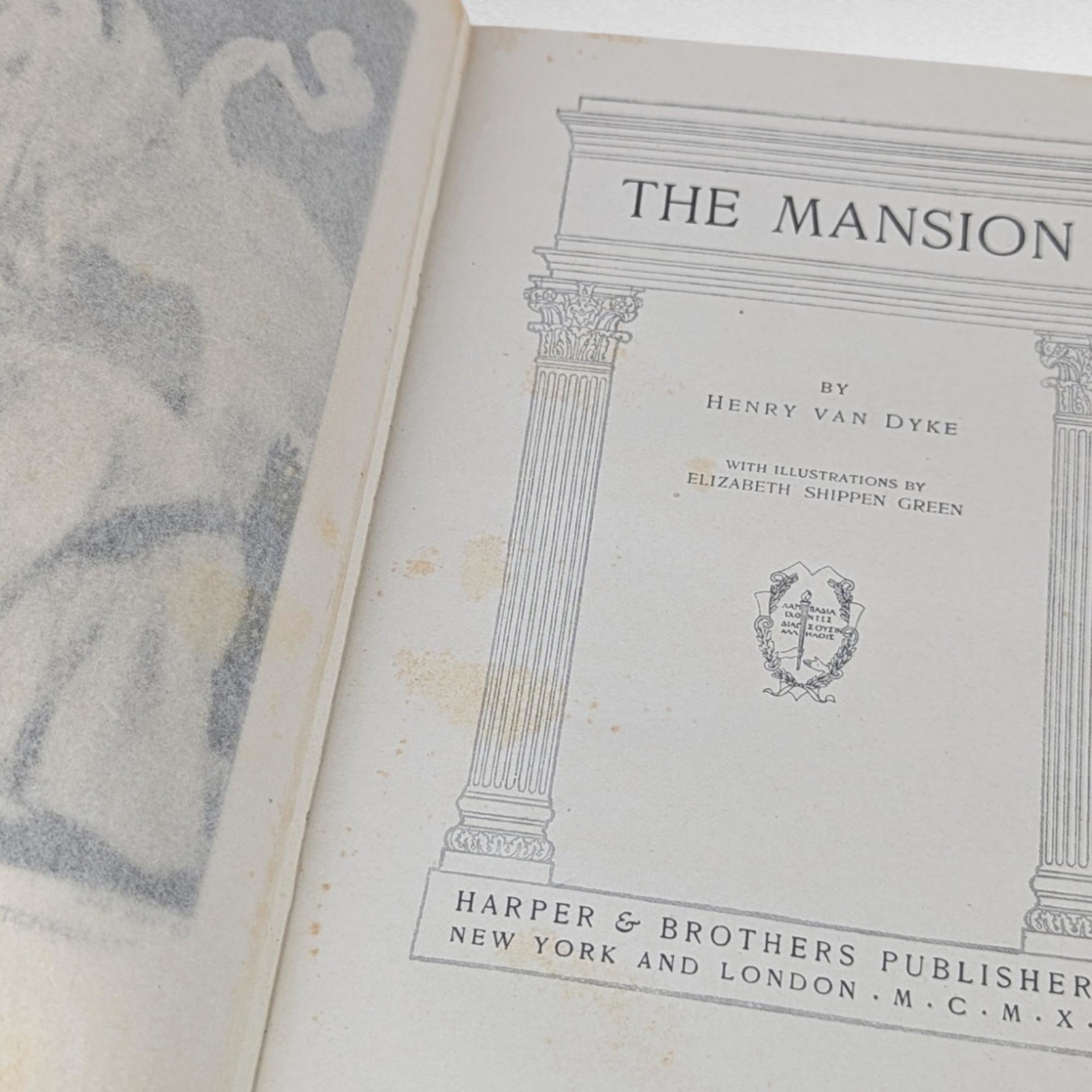 The Mansion by Henry Van Dyke, Vintage Hardcover Book, Illustrated by Elizabeth Shippen Green, Collectible Book, Gift for Book Lovers