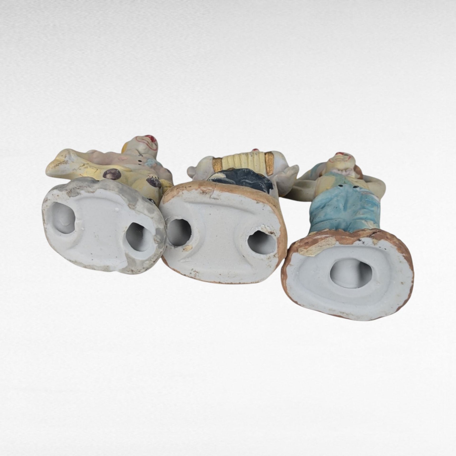 Set of 3 Vintage Ceramic Clown Figurines, Clown Collectibles, Whimsical Decor, Circus Clowns, Unique Gift