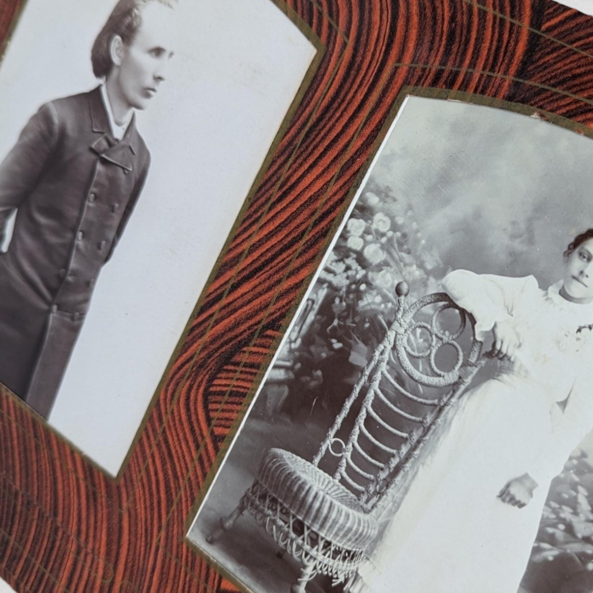 Antique Velvet Photo Album | Victorian Photo Album | Ornate Photo Album | Antique Photos Included