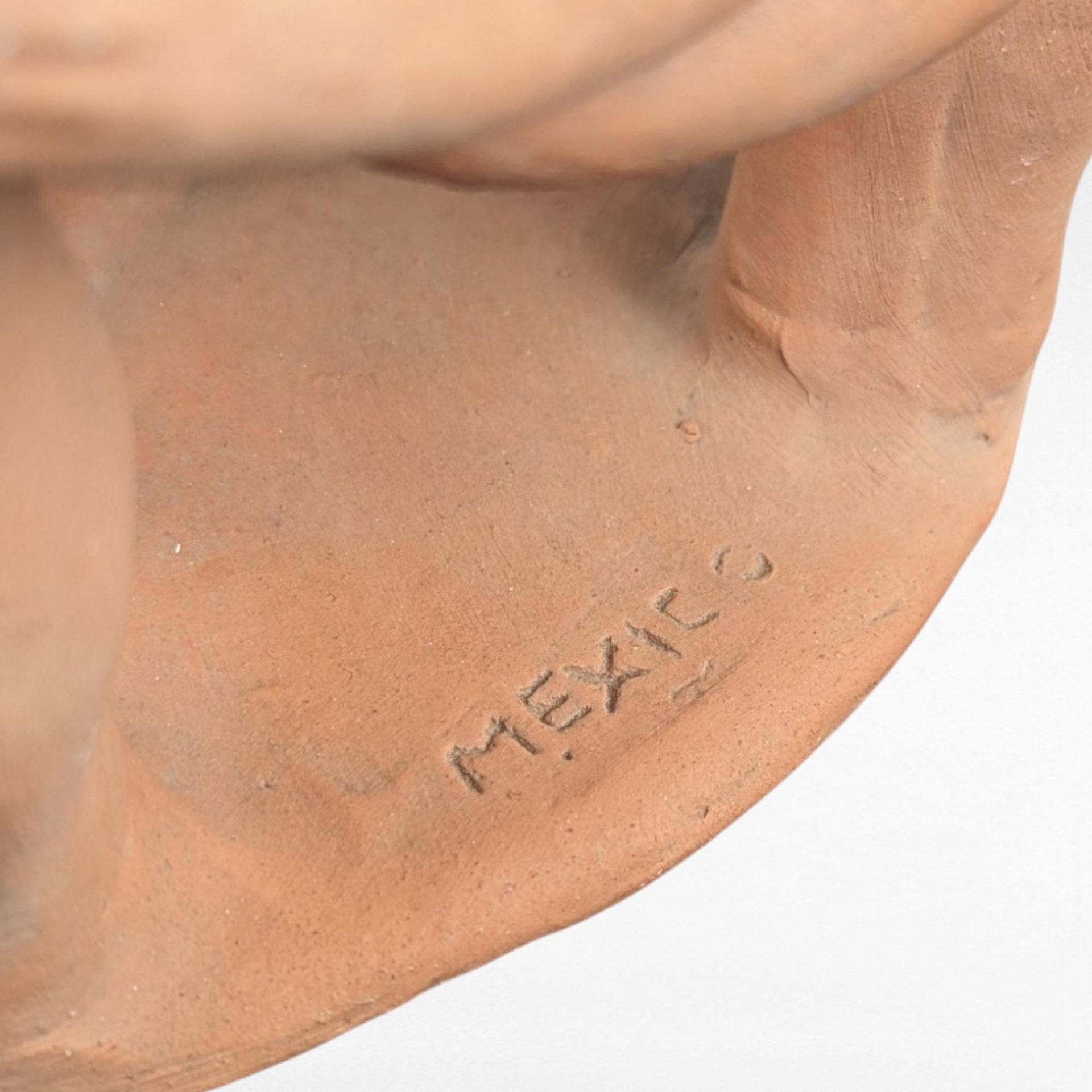 Handmade Terracotta Circle Statue | Mexican Folk Art Sculpture | Tribal Art | Clay Figurines