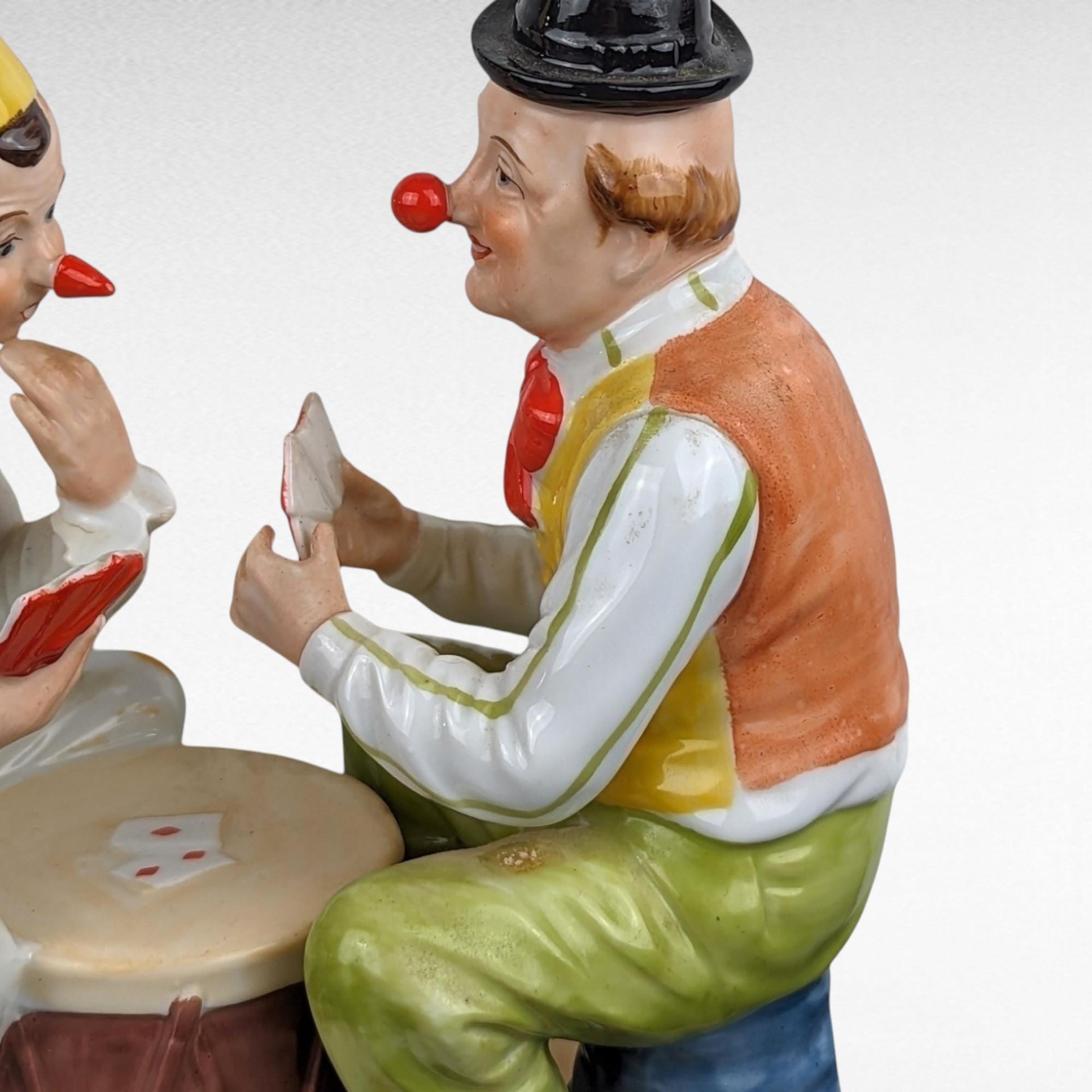 Global Art Clowns Playing Cards Music Box | "Send in the Clowns" | Vintage Music Box | Clown Collectible