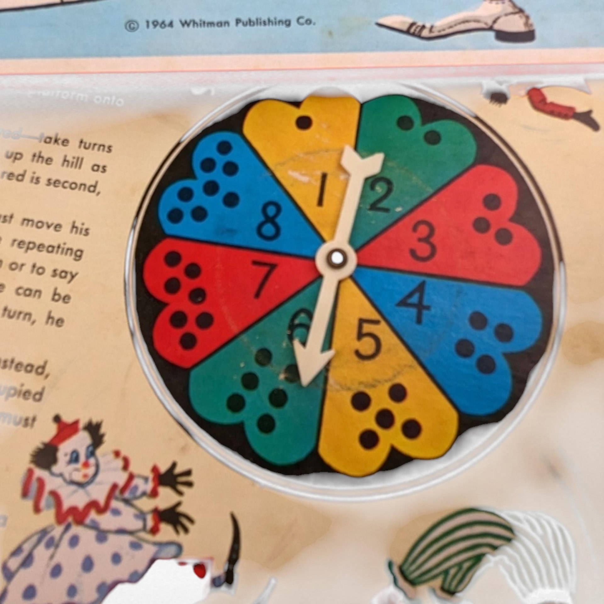 Vintage Whitman Up and Down Clown Board Game | Retro Board Game | Complete Game with Box |  Children's Game