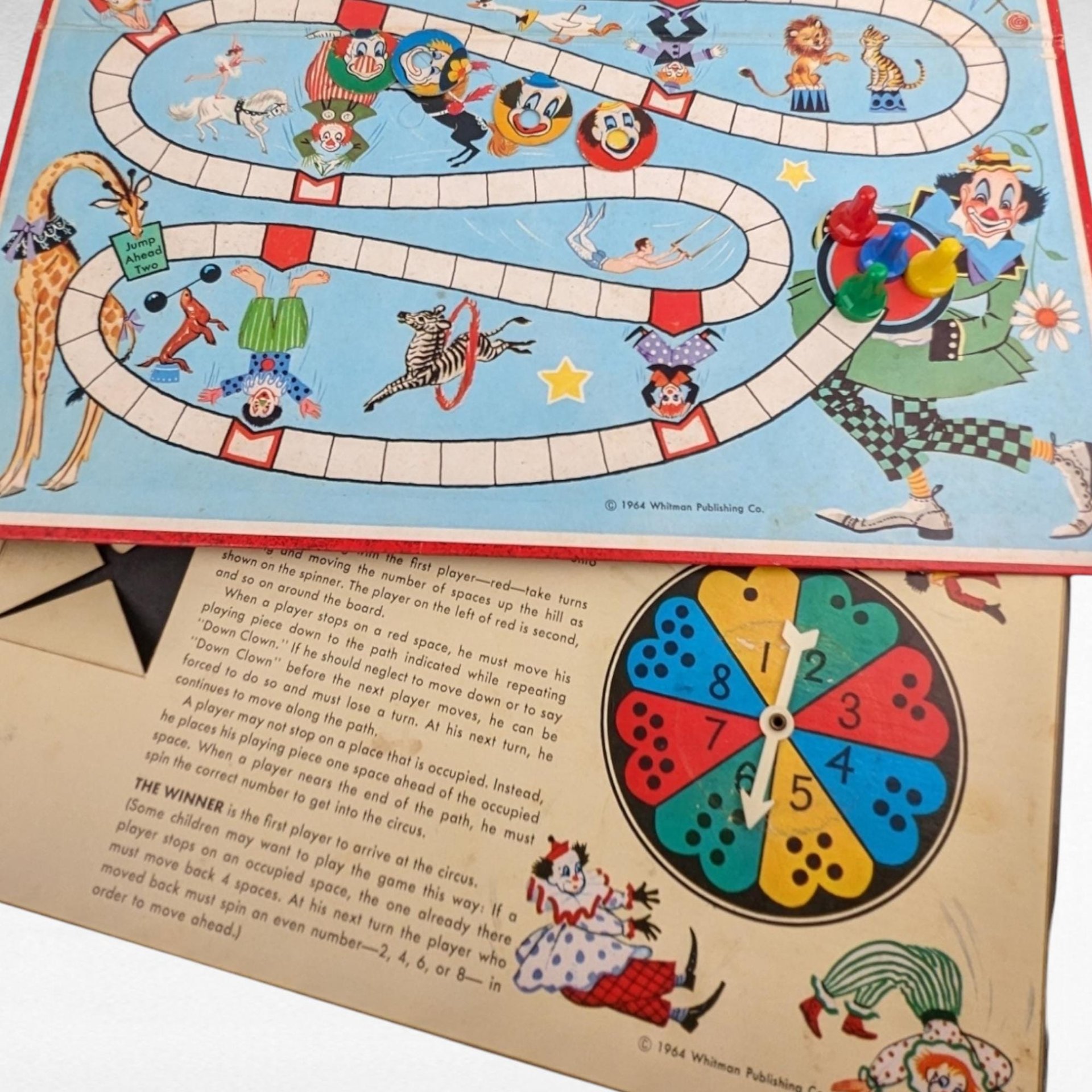 Vintage Whitman Up and Down Clown Board Game | Retro Board Game | Complete Game with Box |  Children's Game