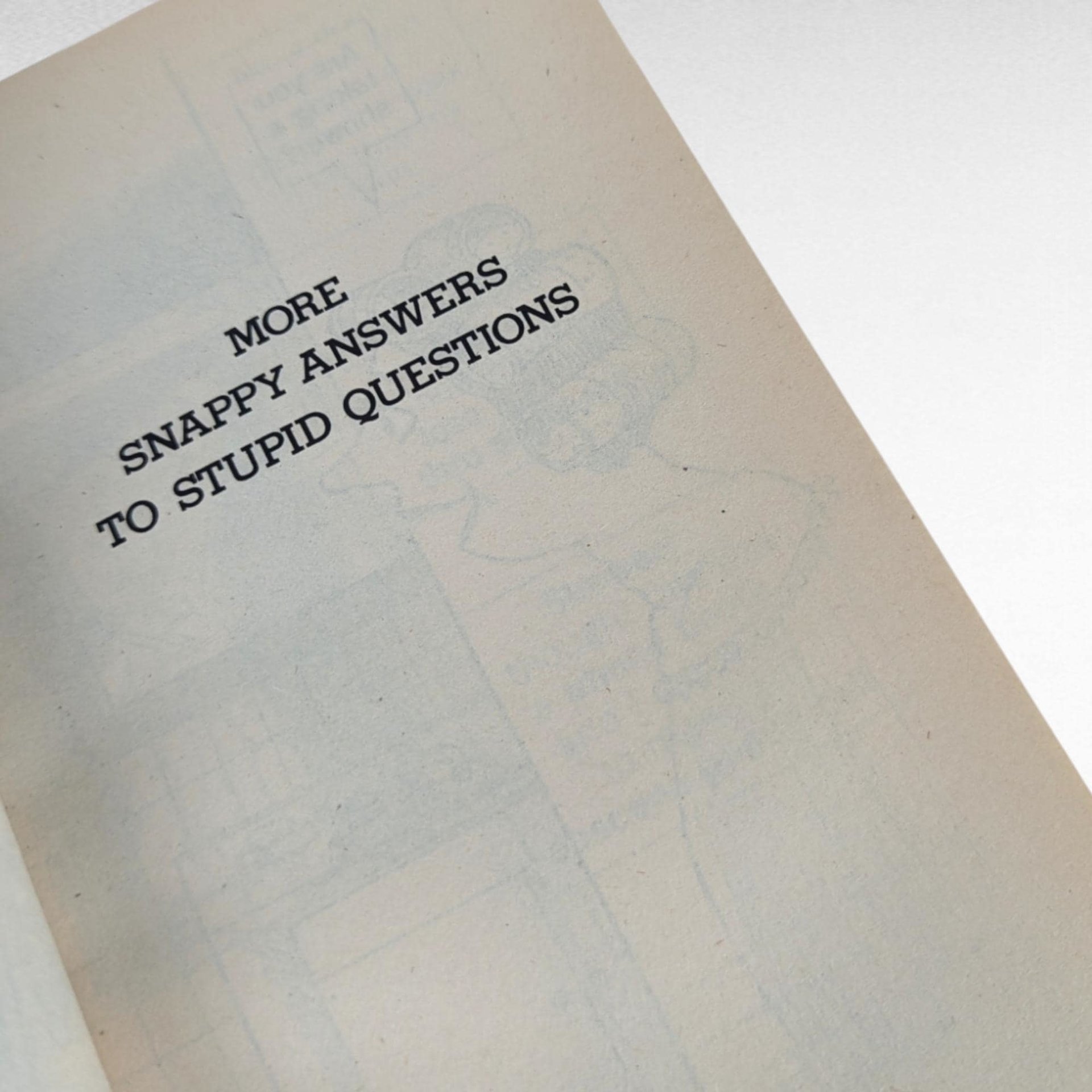 Mad Magazine, Al Jaffee, Snappy Answers to Stupid Questions, Humor Book, 1988, Paperback Book, Collectible Book, Gag Gift, Stocking Stuffer