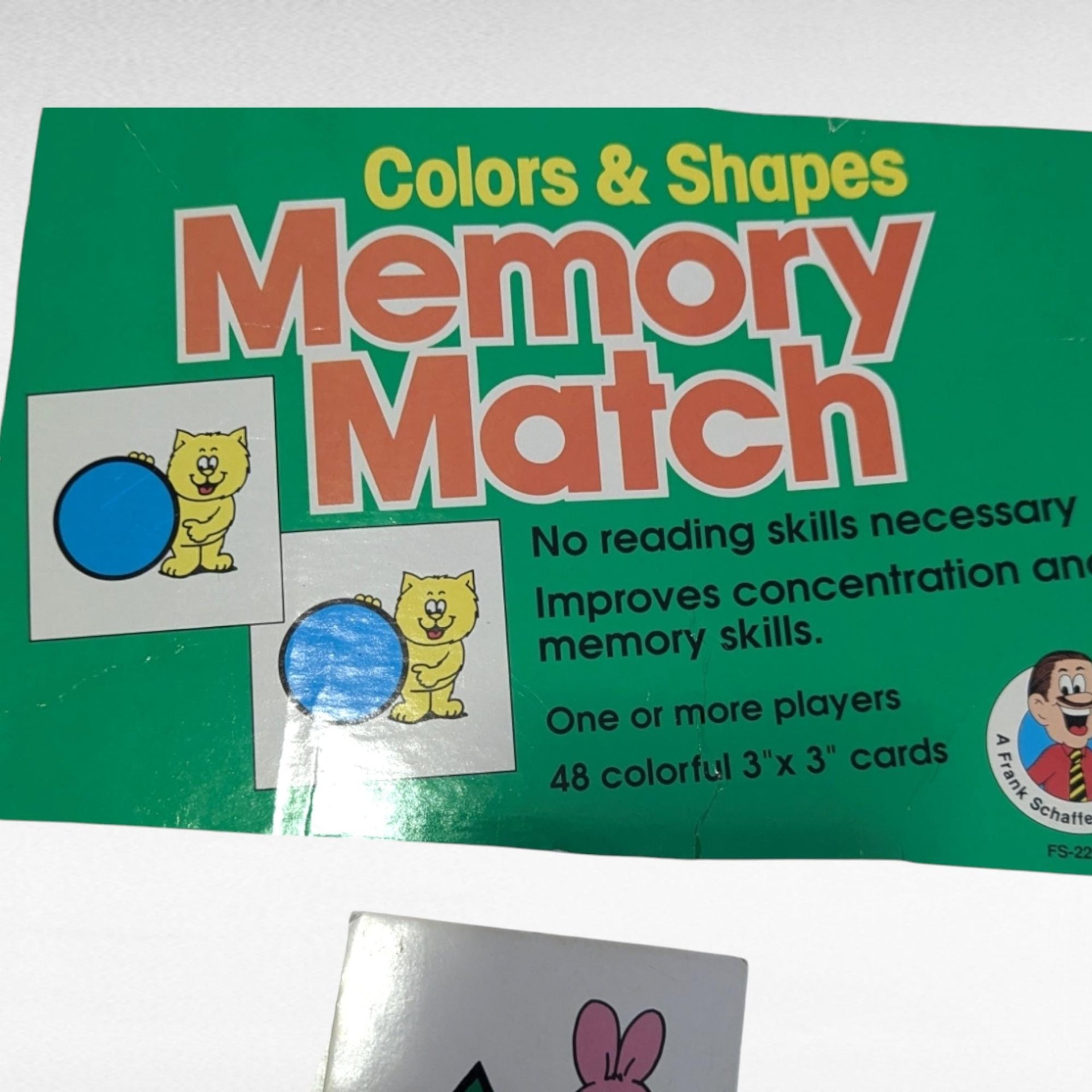 Vintage Memory Match Game | Frank Schaffer Publications | Colors & Shapes | Educational Toy | 1980s Kids Game | Complete Set
