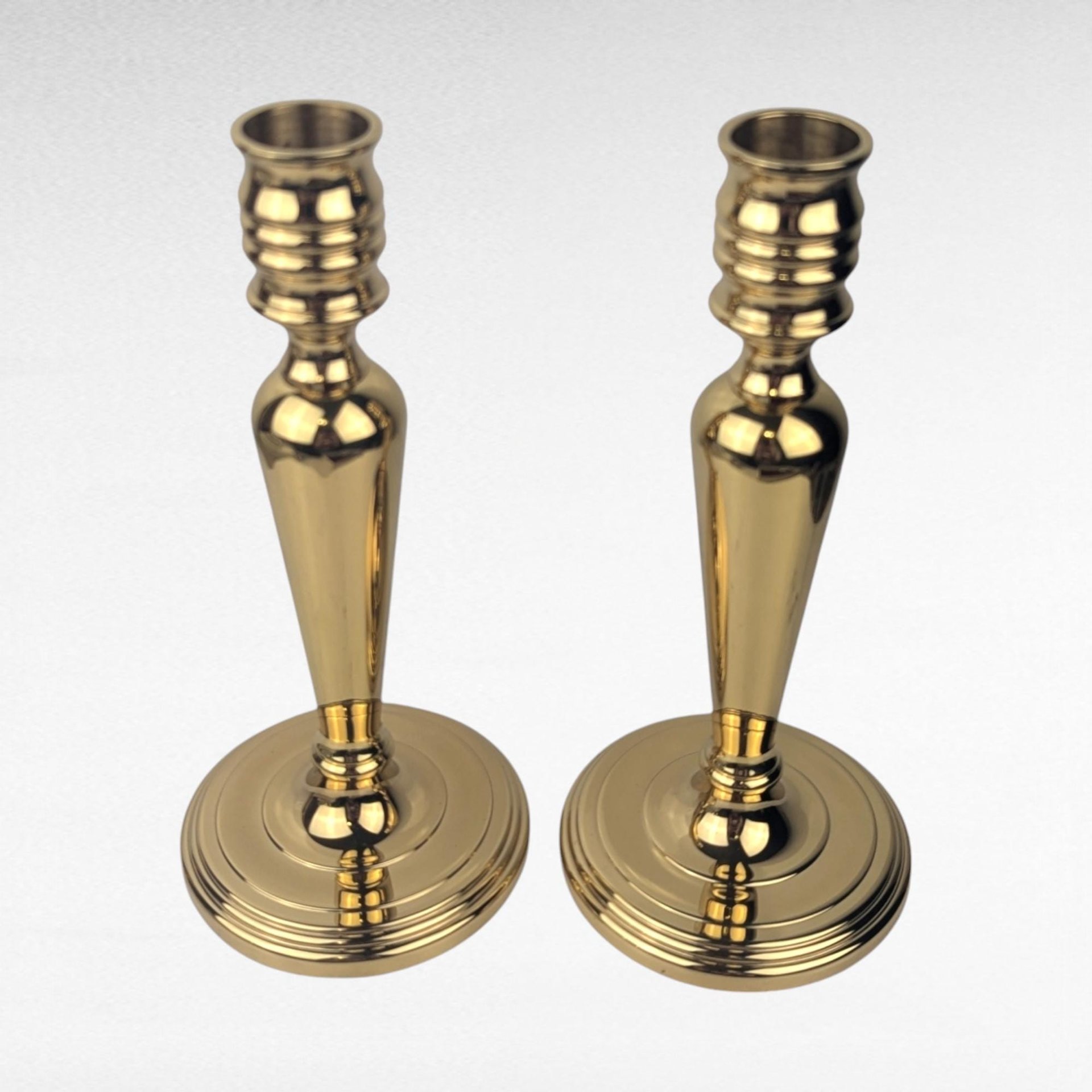 Vintage Baldwin Brass Candlesticks, Pair of Candlesticks, 7" Tall, Taper Candle Holders, Mid-Century Modern Decor, Home Decor