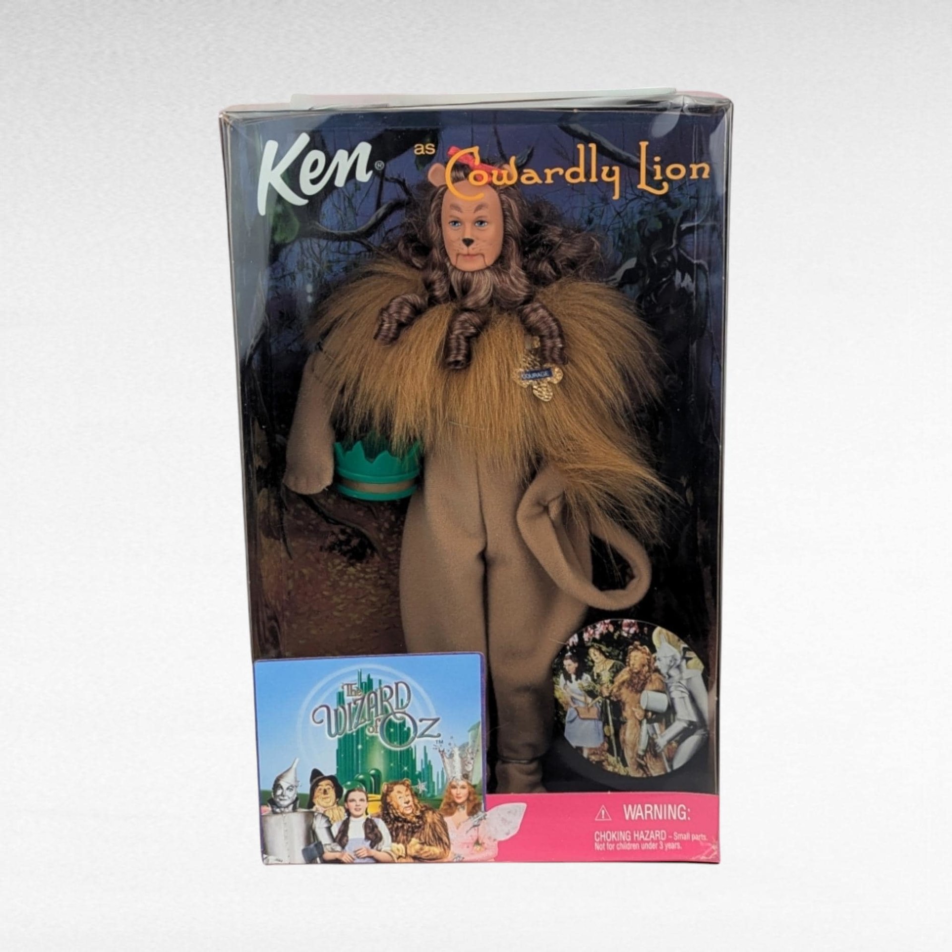 1999 Mattel Ken as Cowardly Lion Doll, Wizard of Oz, Barbie Collectible, New in Box, Movie Memorabilia
