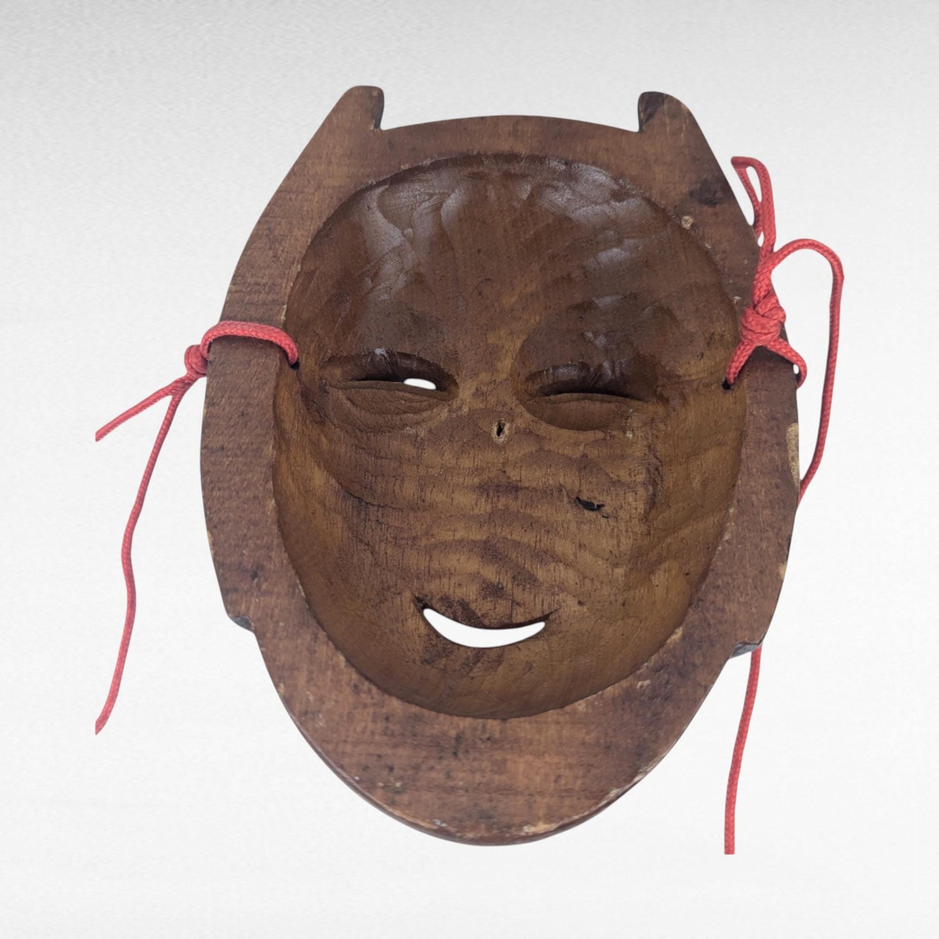 Vintage Korean Hahoe Mask, Hand Carved Wooden Mask, Traditional Korean Folk Art, Wall Decor, Collectible