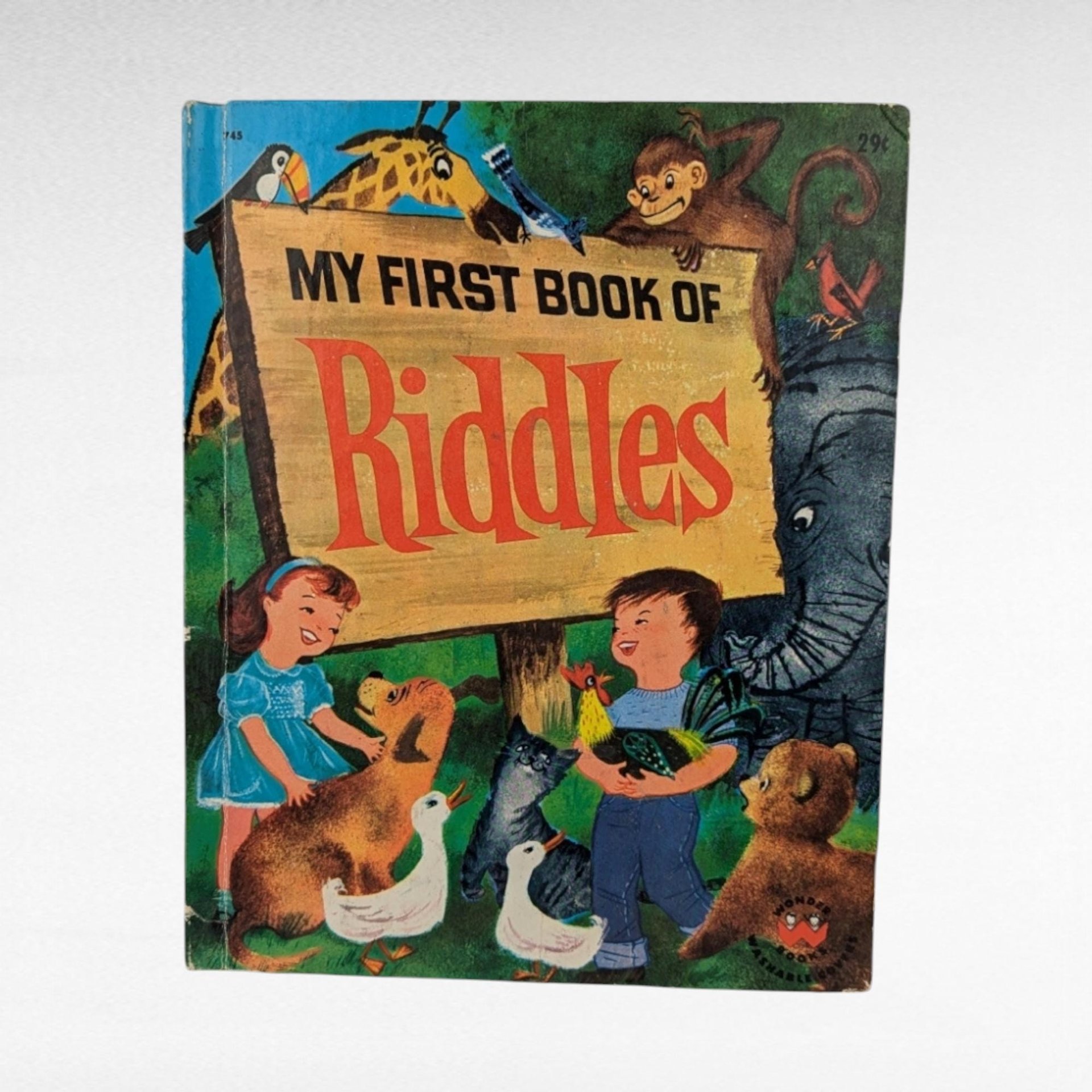 Vintage 1960 My First Book of Riddles - Children's Riddle Book -  Janet and Alex D'Amato - Illustrated Children's Book - Collectible Book