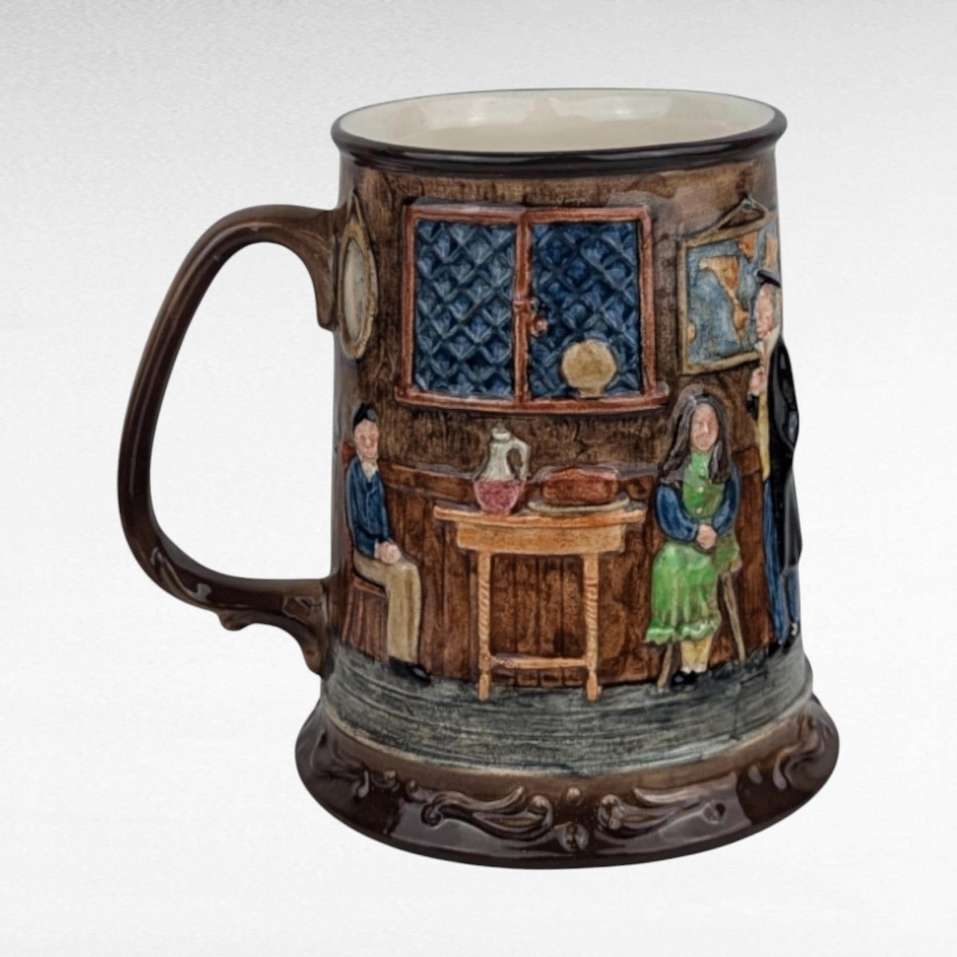 Vintage 1975 Royal Doulton Christmas Carol Tankard | The First Ghost Visits Scrooge | Limited Edition | Numbered | With Box
