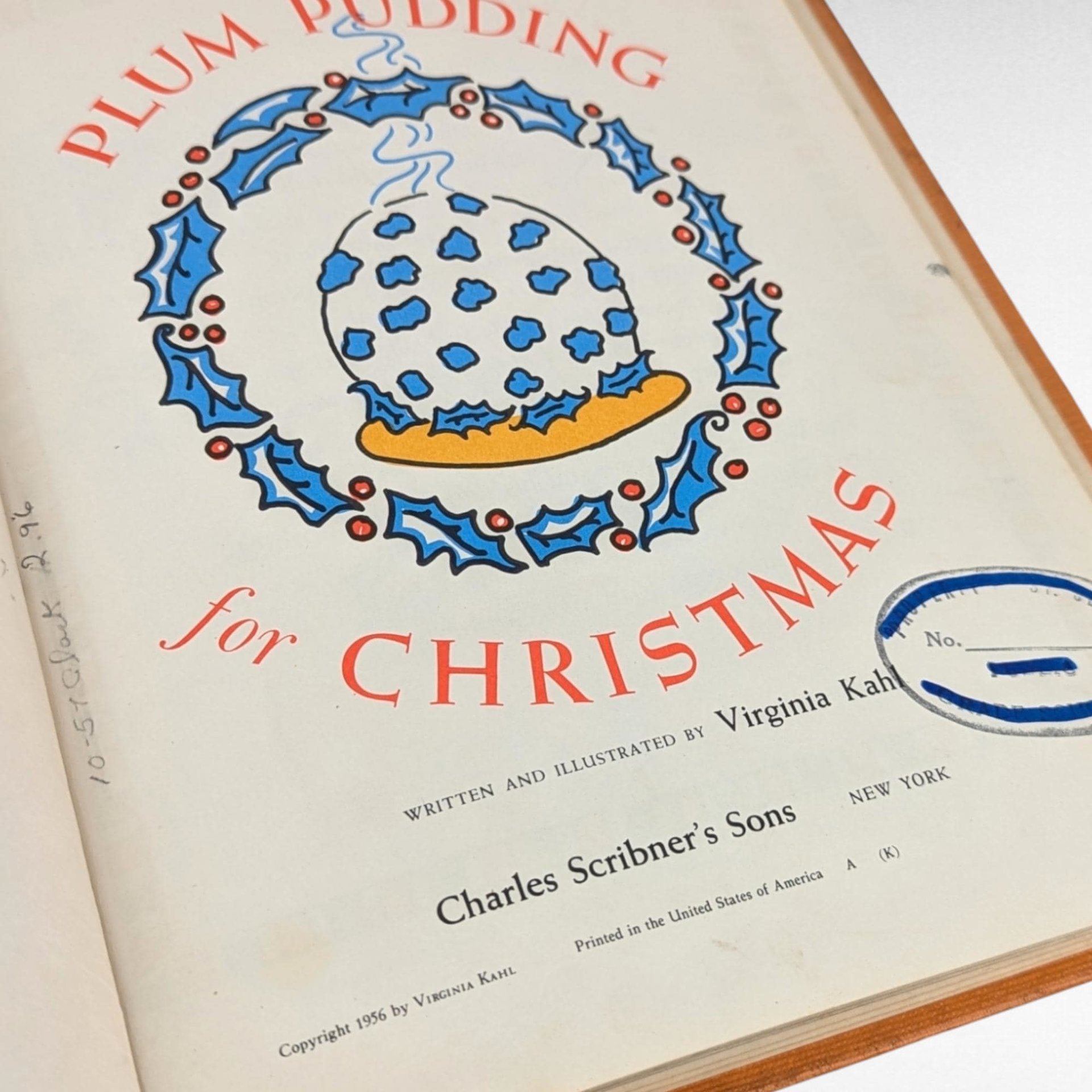 1956 Vintage Plum Pudding for Christmas by Virginia Kahl | Hardcover Children's Book | Illustrated Christmas Story
