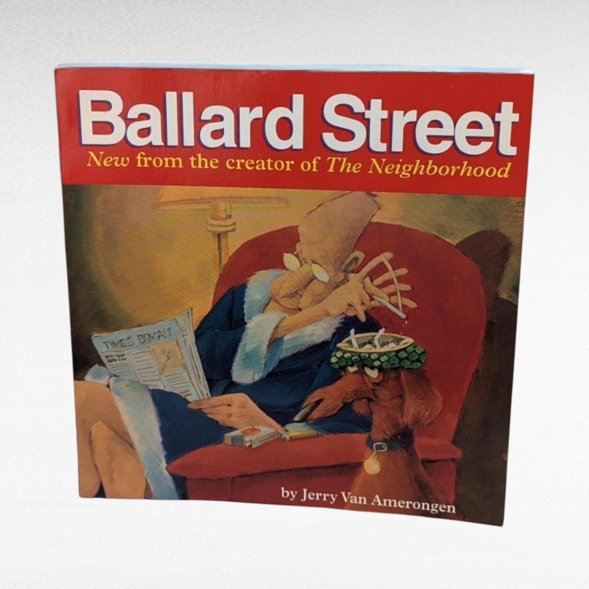 Signed Ballard Street Book 1998, Jerry Van Amerongen Cartoon Book, Humorous Gift, Vintage Comic Book