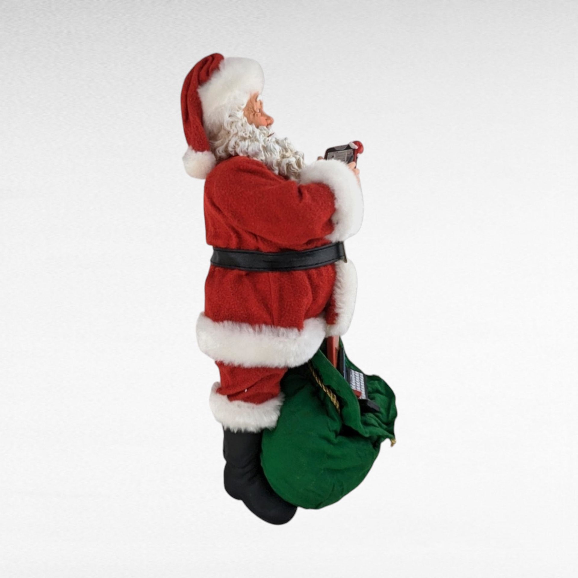 Vintage Possible Dreams Santa Claus Figurine, 10 Inch Clothtique Santa with Toy Bag, Christmas Decor, Collectible Santa, Holiday Decoration