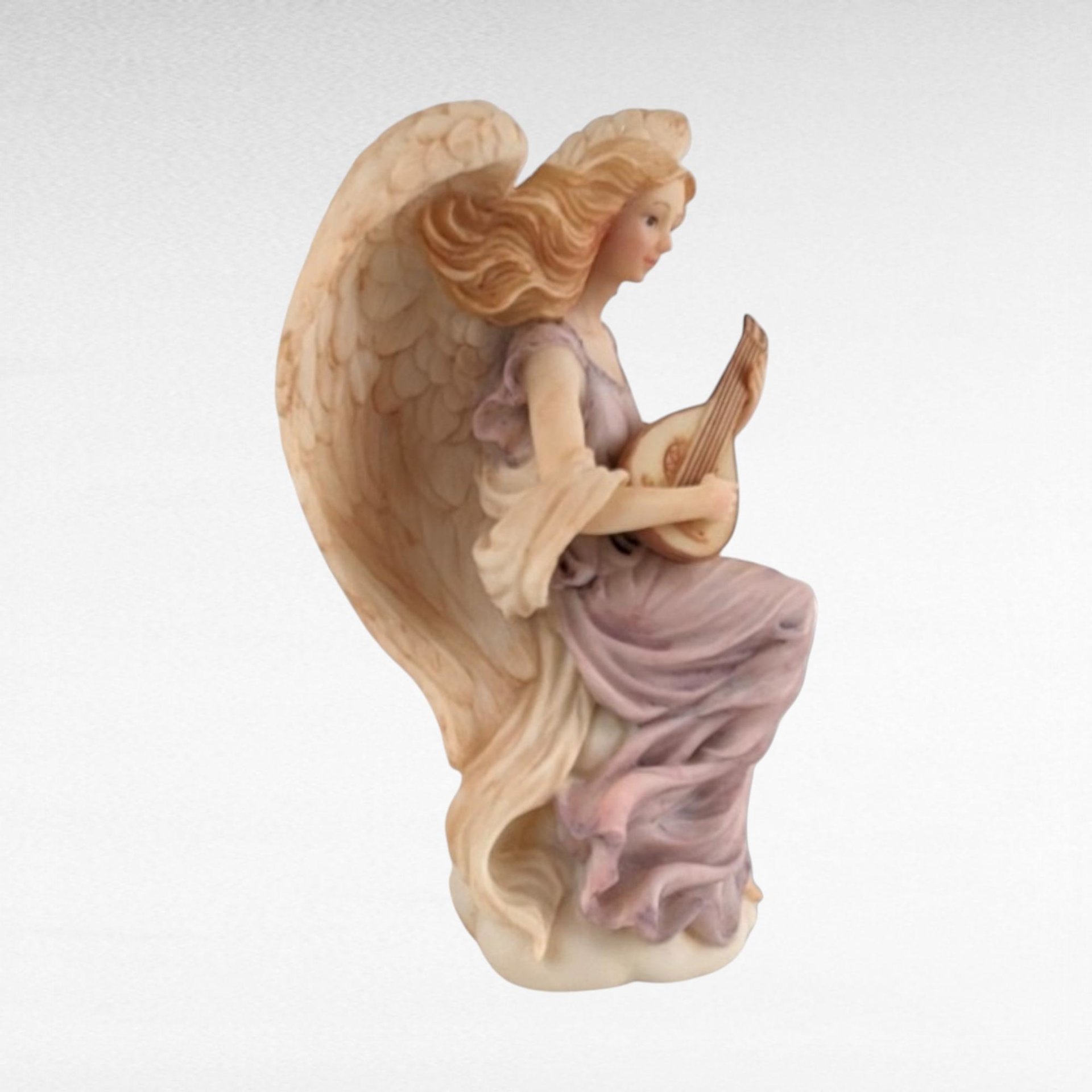 Vintage Roman Seraphim Classics Lydia "Winged Poet" Angel Figurine with Harp